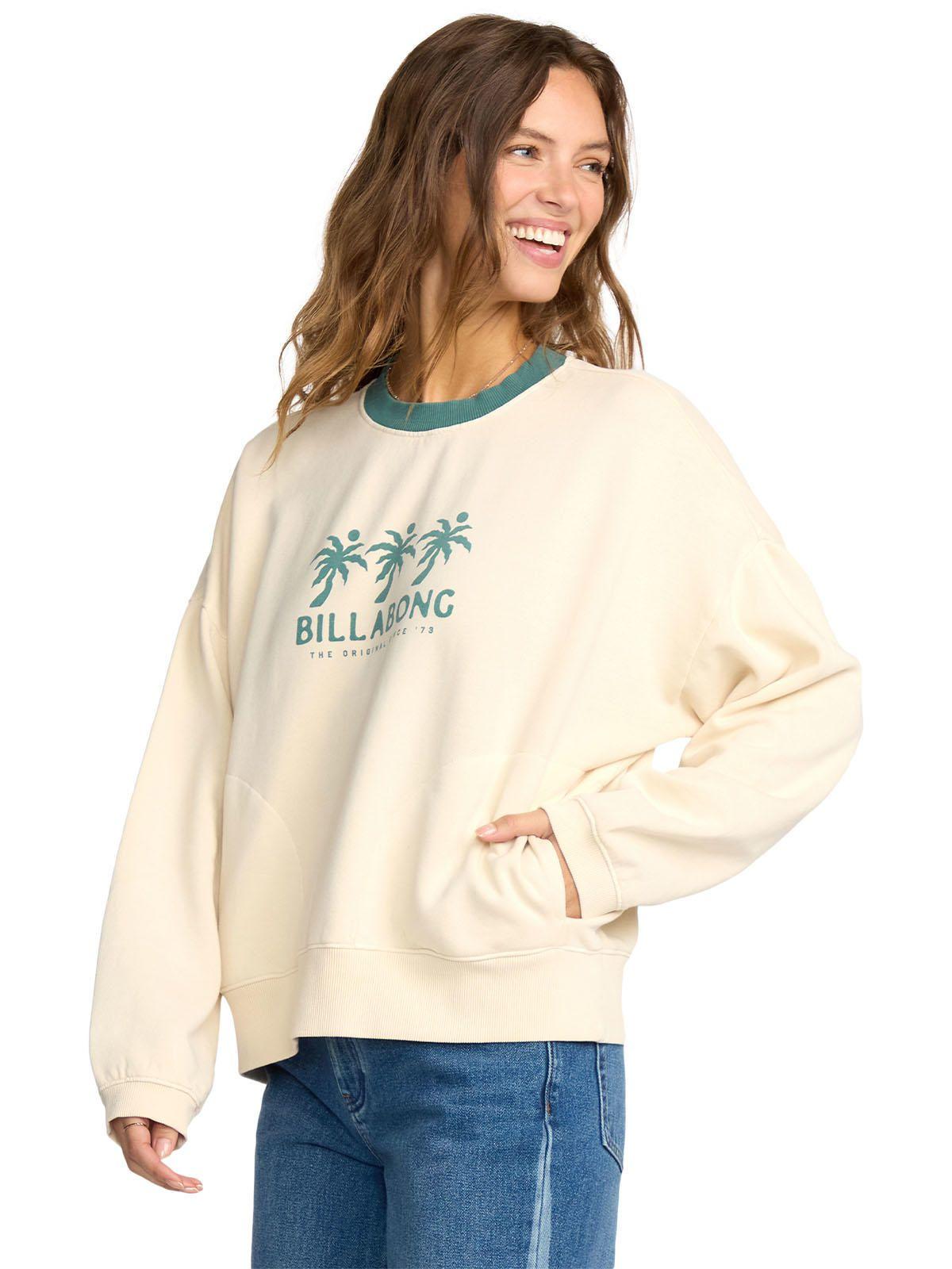 Polerón Mujer Triple palms crew Blanco-4