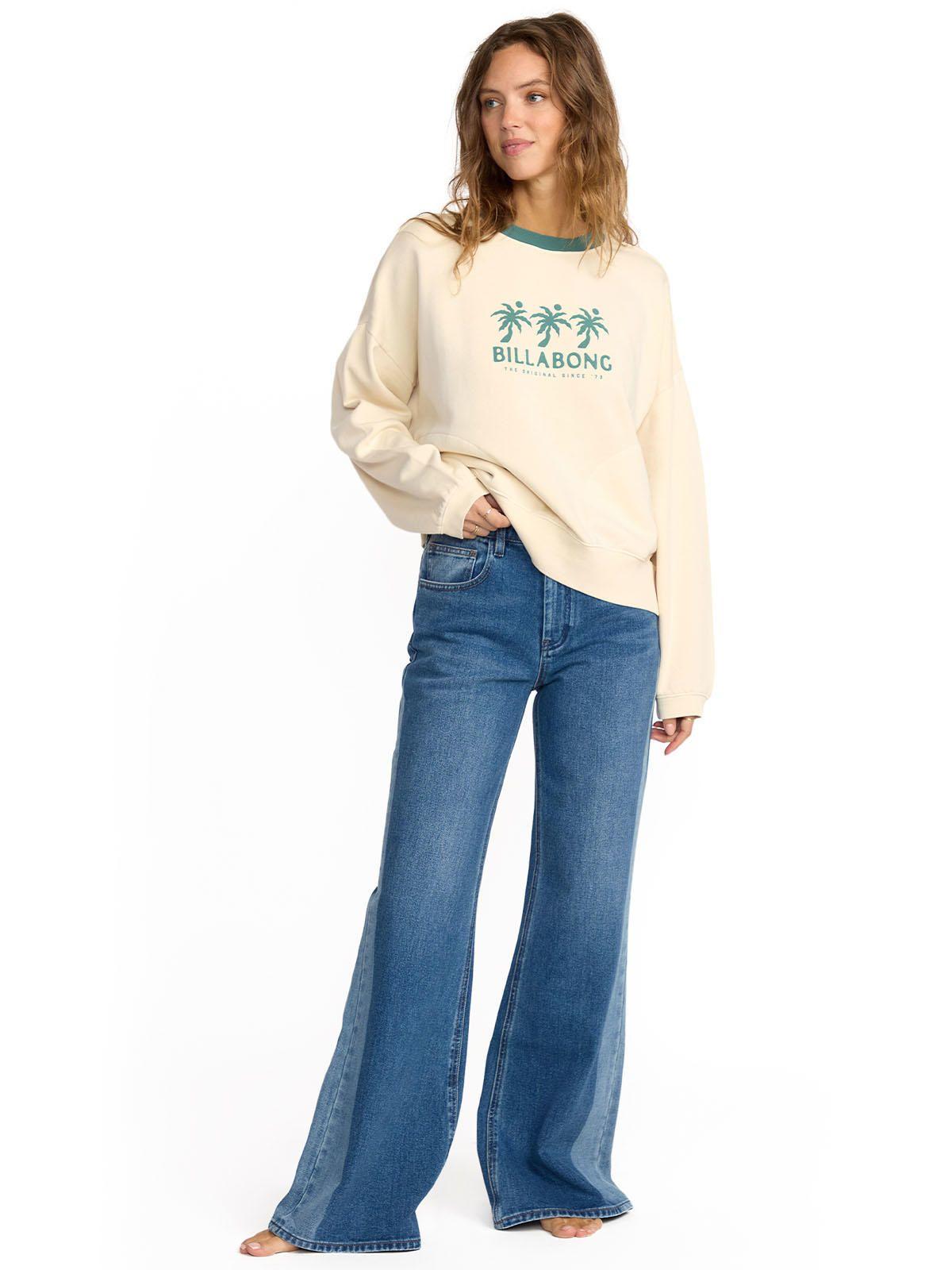 Polerón Mujer Triple palms crew Blanco-5