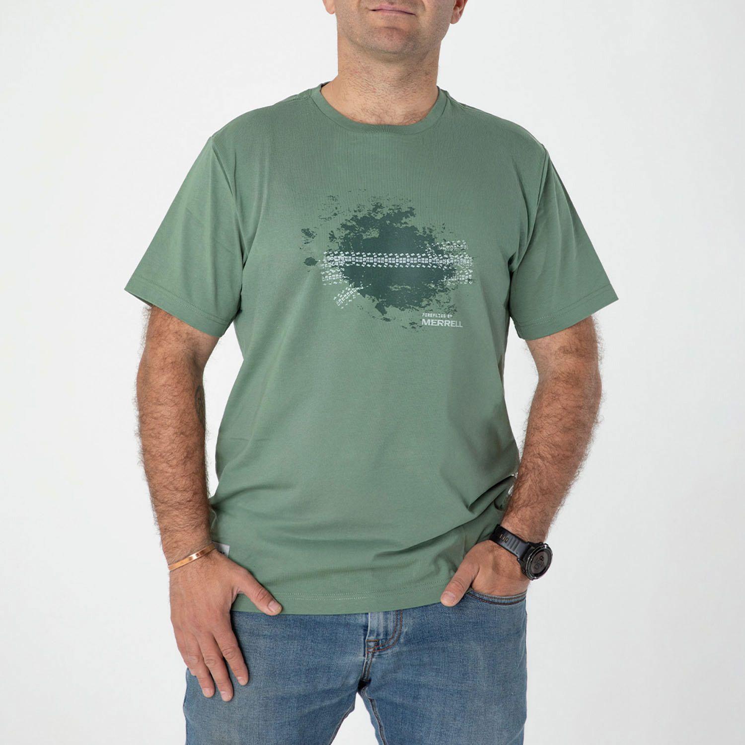 Polera MC Hombre Fireflies Bike & Lines Verde-0