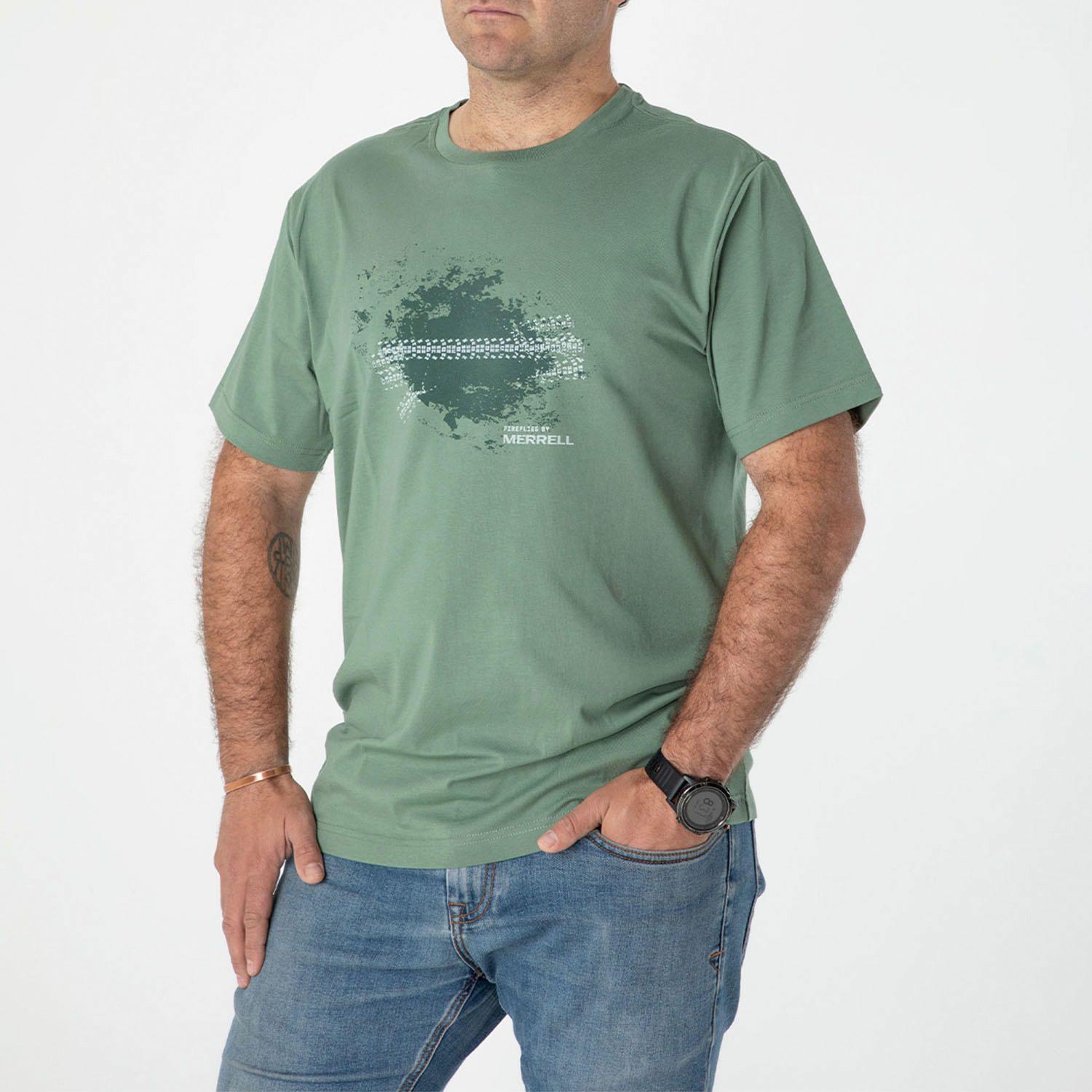 Polera MC Hombre Fireflies Bike & Lines Verde-1