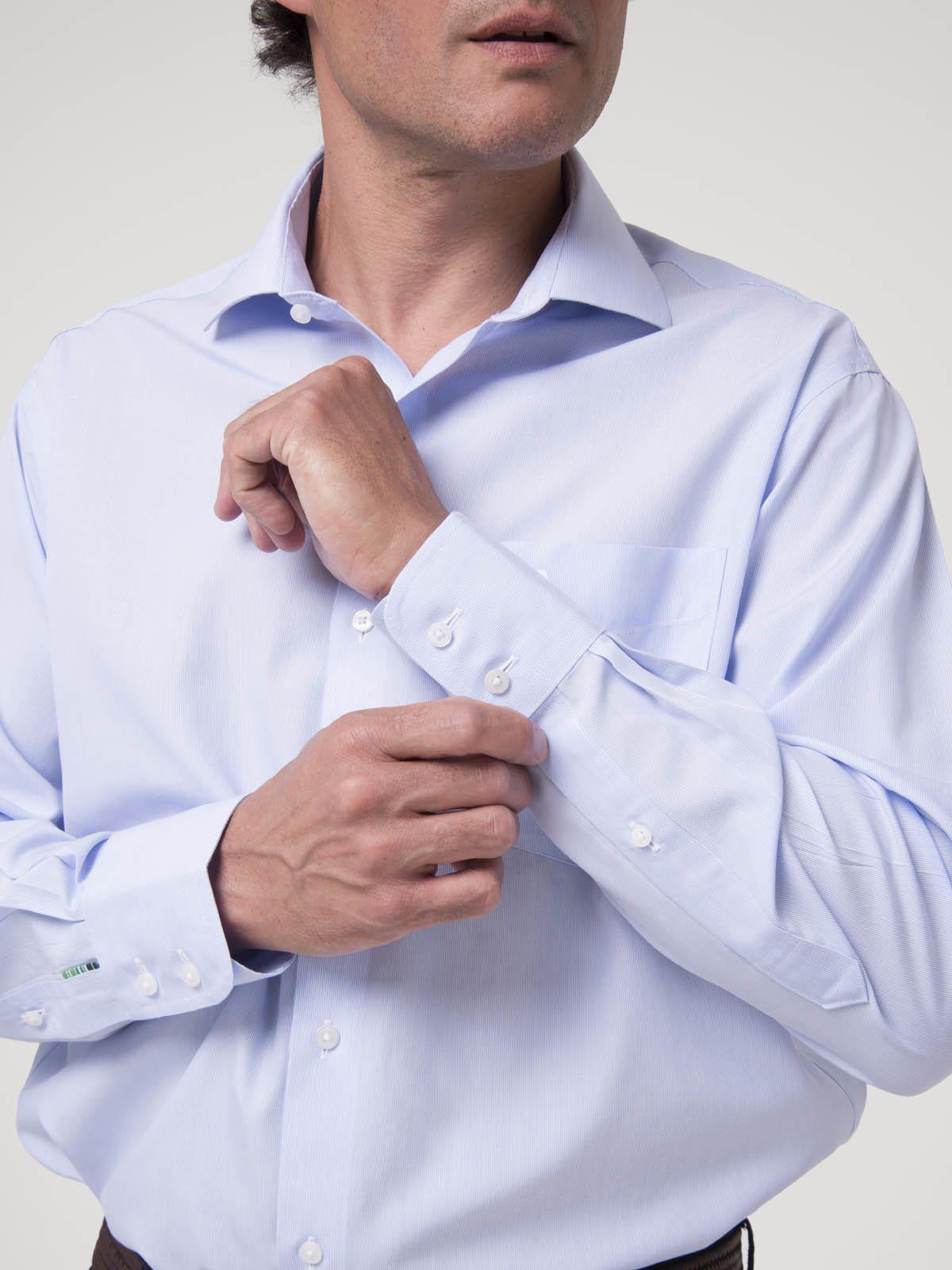 Camisa Cuello Italiano Hombre Wf Azulino-9