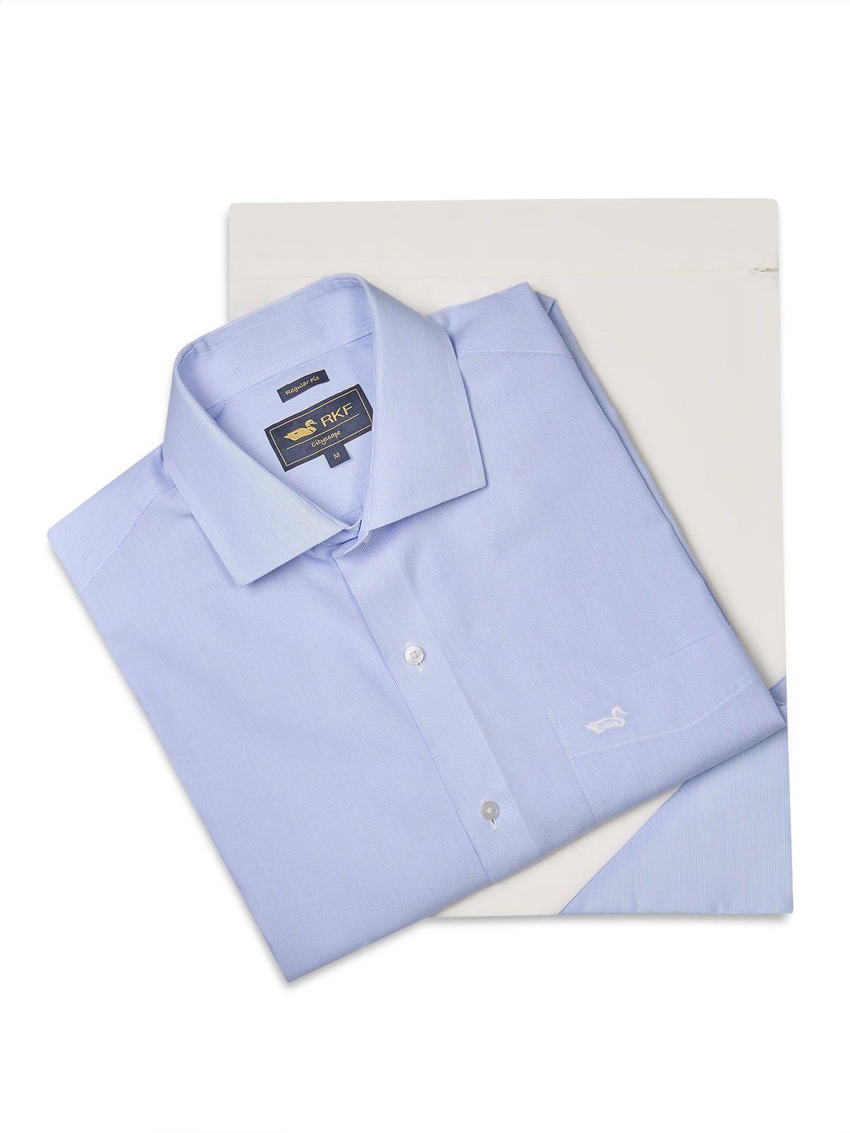 Camisa Cuello Italiano Hombre Wf Azulino-5