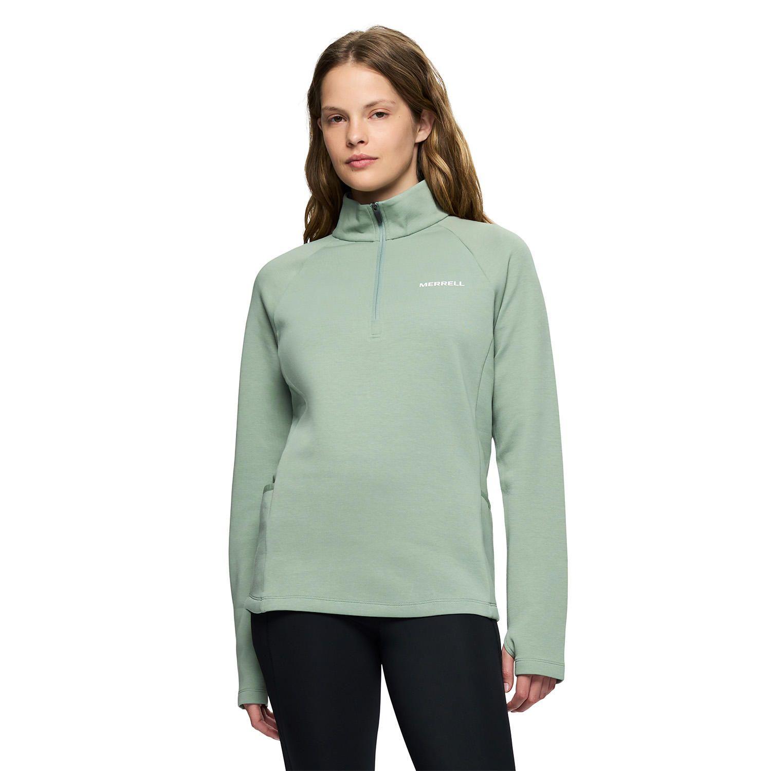 Polar Mujer Riley Quarter Mid Zip Layer Verde-0
