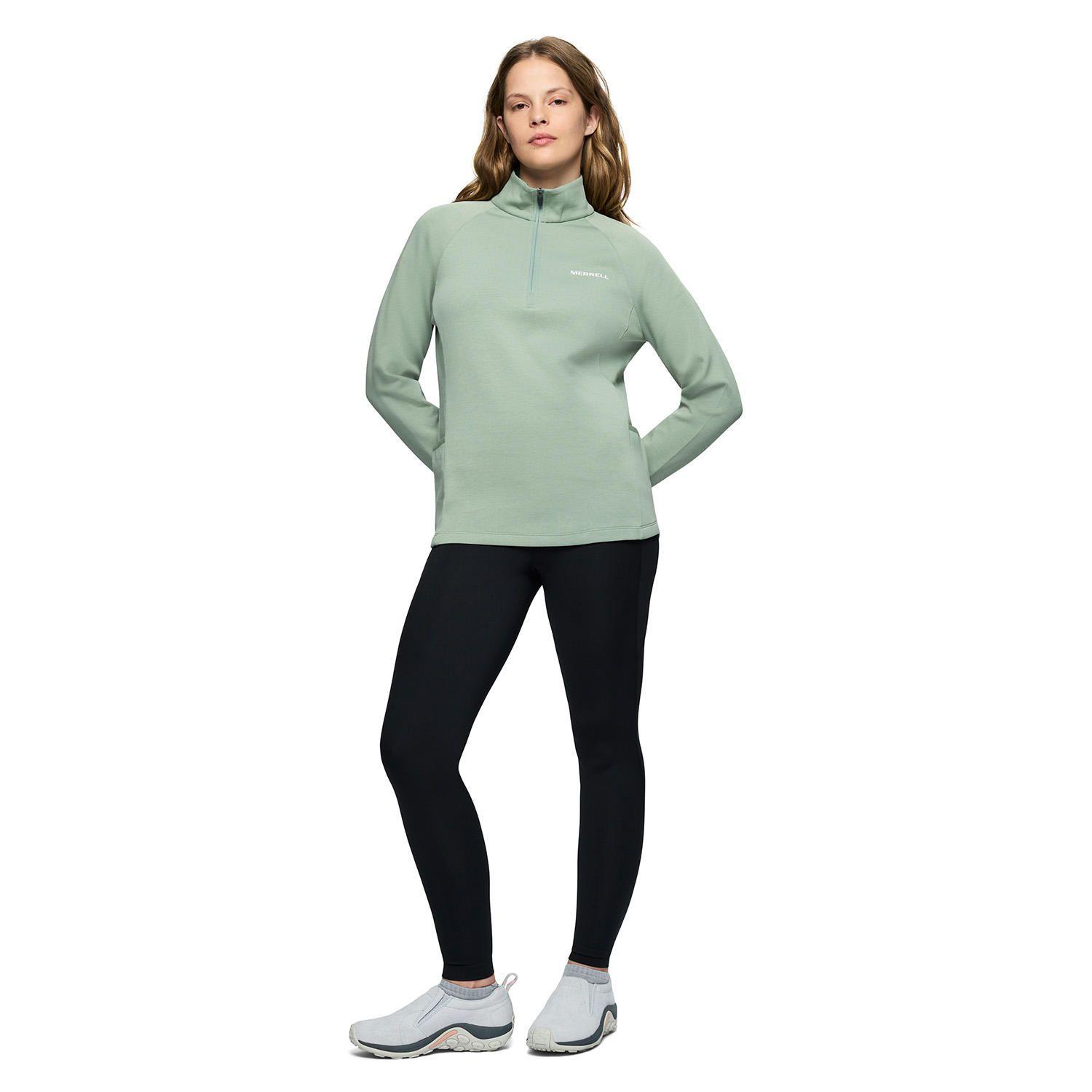 Polar Mujer Riley Quarter Mid Zip Layer Verde-4