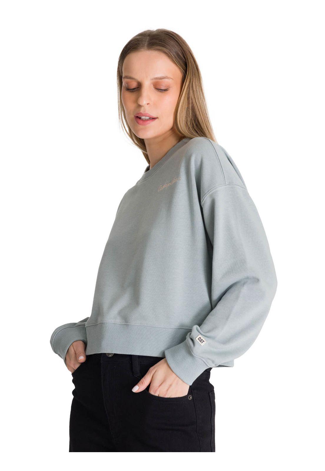Polerón Crewneck Mujer Relaxed French Terry Celeste-1