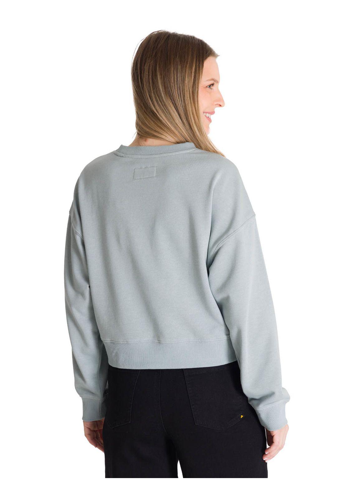Polerón Crewneck Mujer Relaxed French Terry Celeste-3