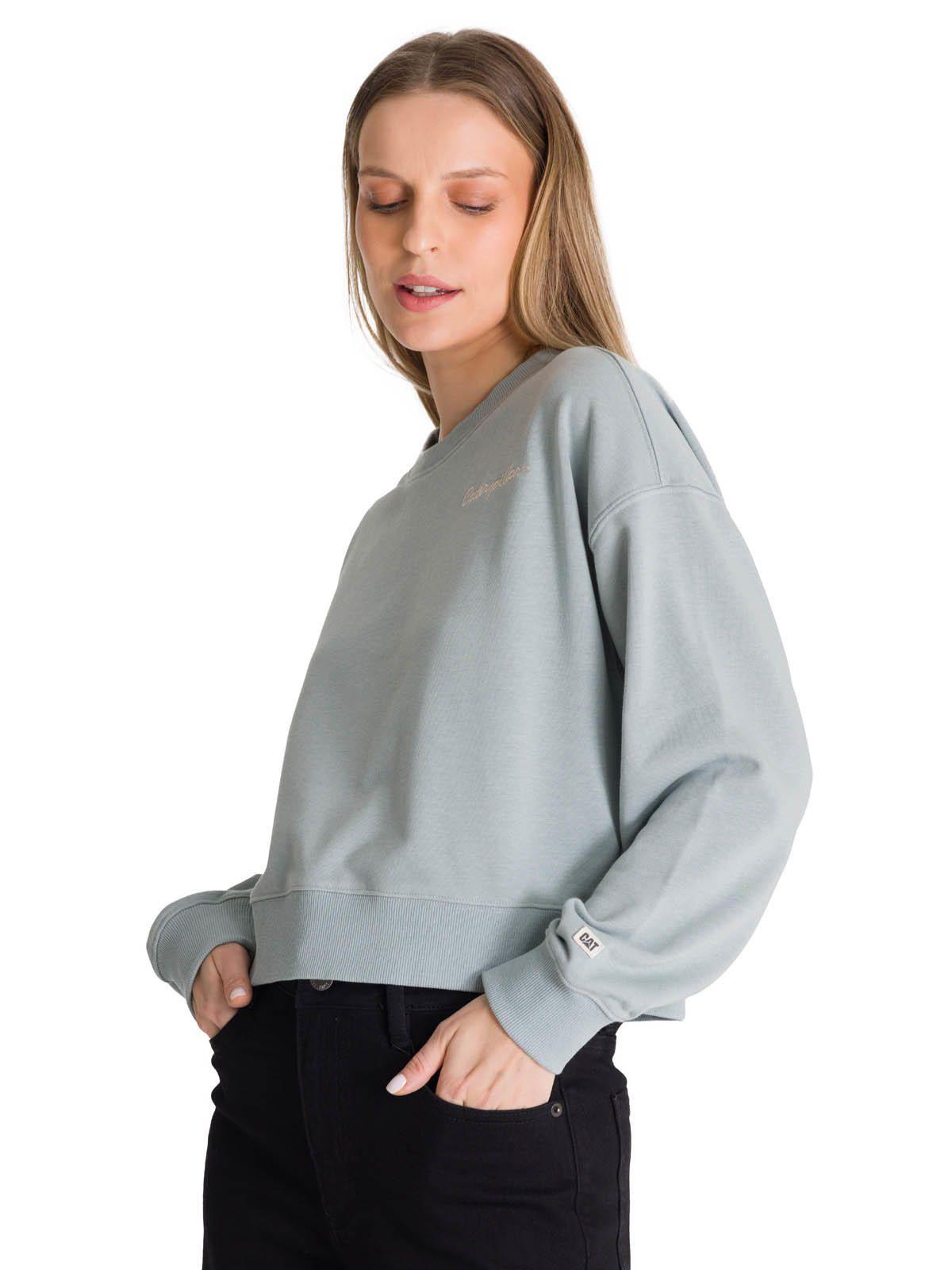 Polerón Crewneck Mujer Relaxed French Terry Celeste-1