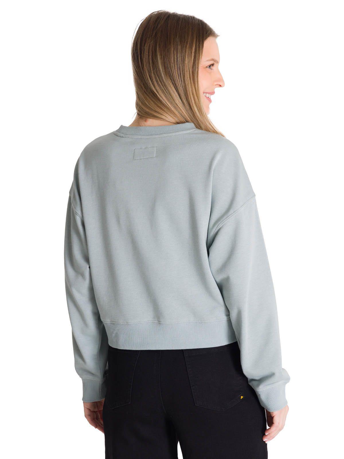 Polerón Crewneck Mujer Relaxed French Terry Celeste-3