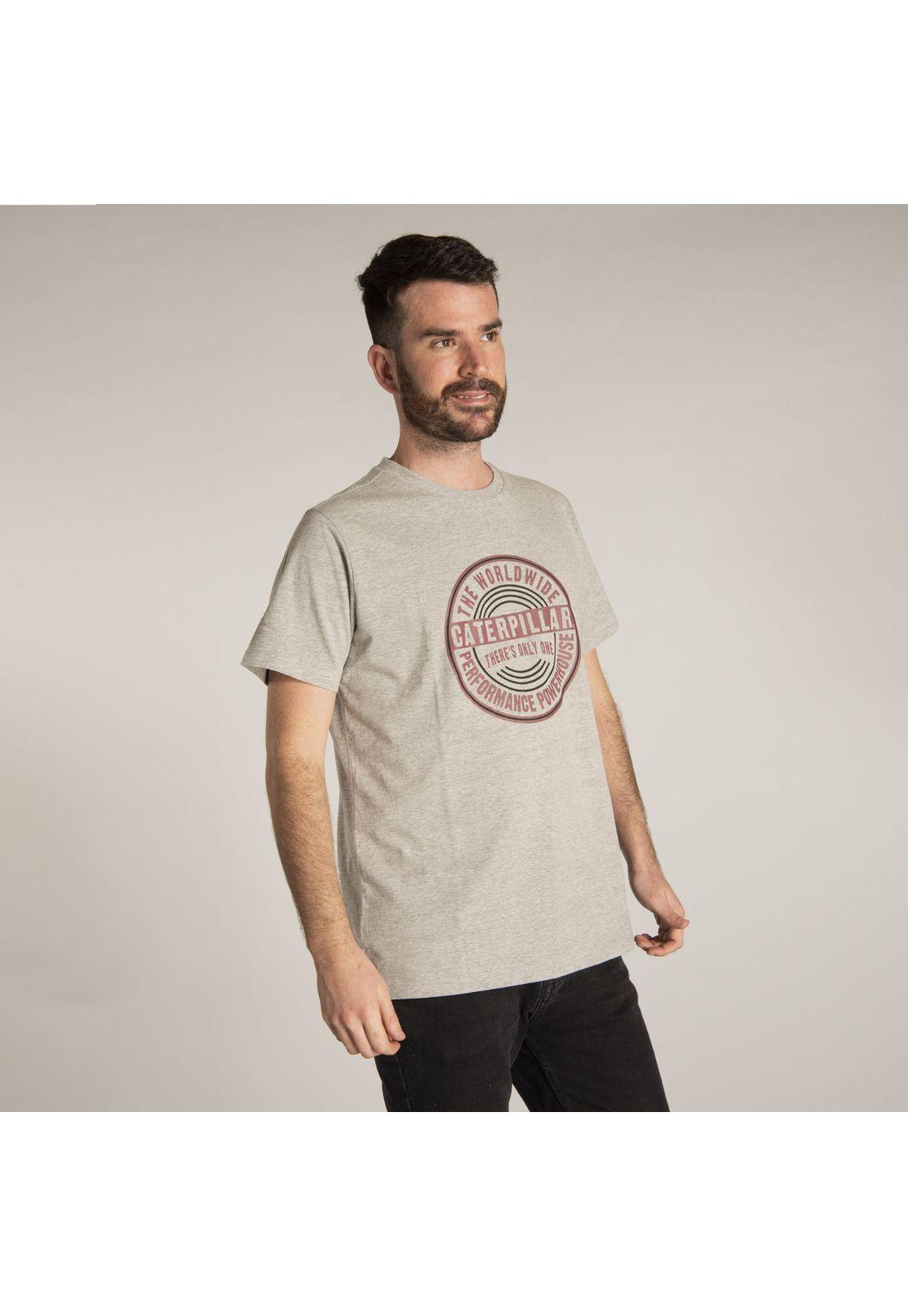 Polera M/C Hombre Fdtn Worldwide Perfo Gris-0