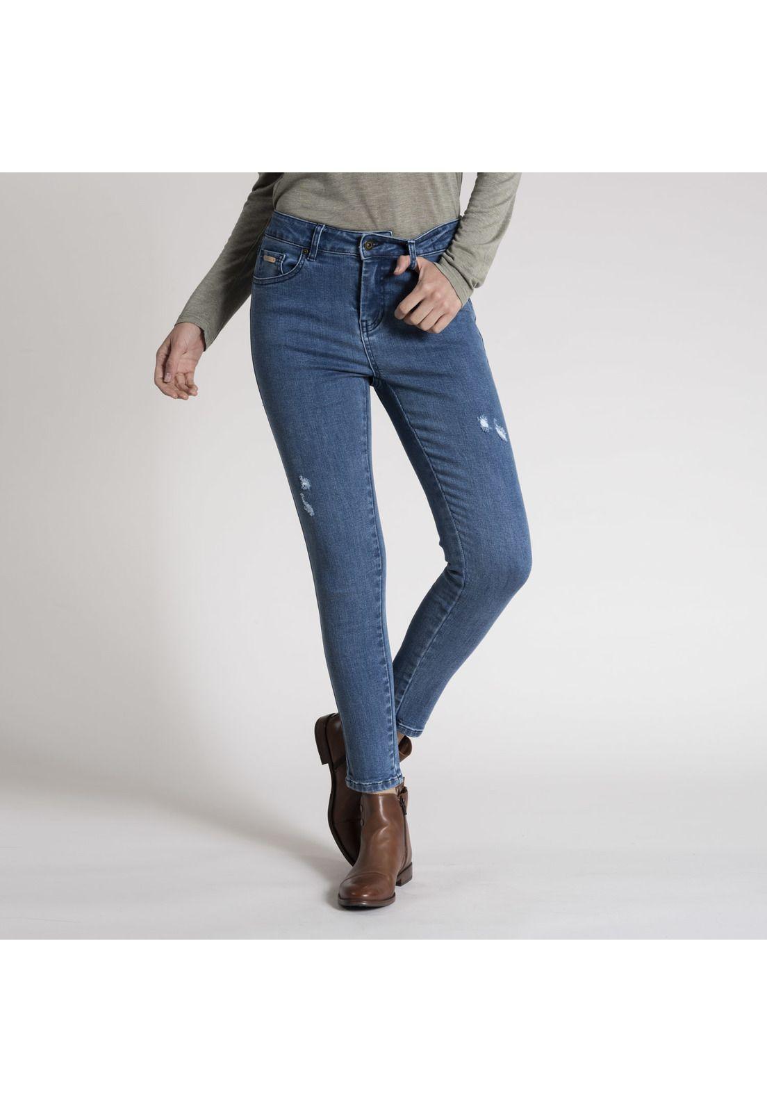 Jeans Mujer Liana Algodón Azul-1