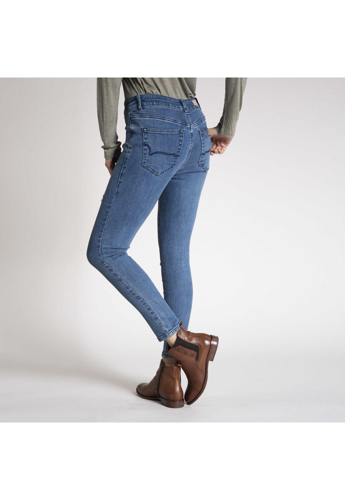 Jeans Mujer Liana Algodón Azul-4