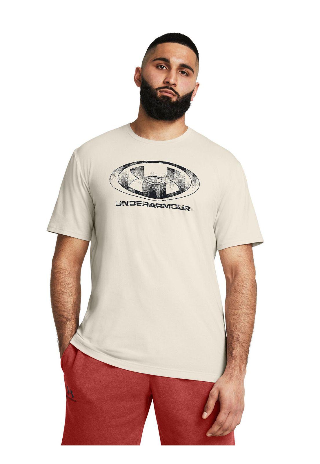Polera manga corta Glitch hombre Blanco-3
