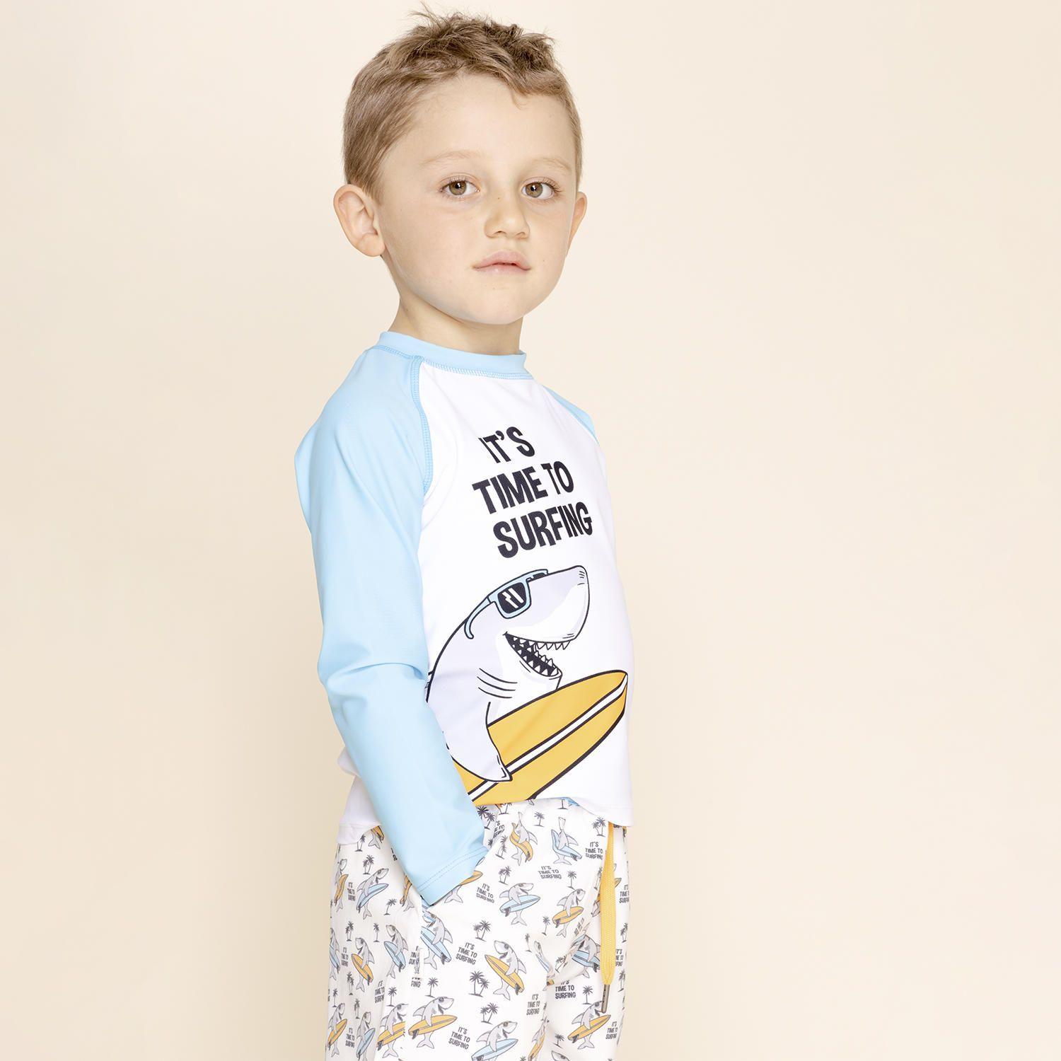 Polera De Agua Niño Aquawild (1-8) Celeste-0