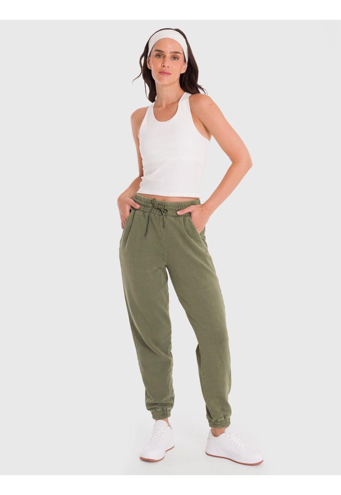 Pantalón Mujer Jogger Mich Verde-0