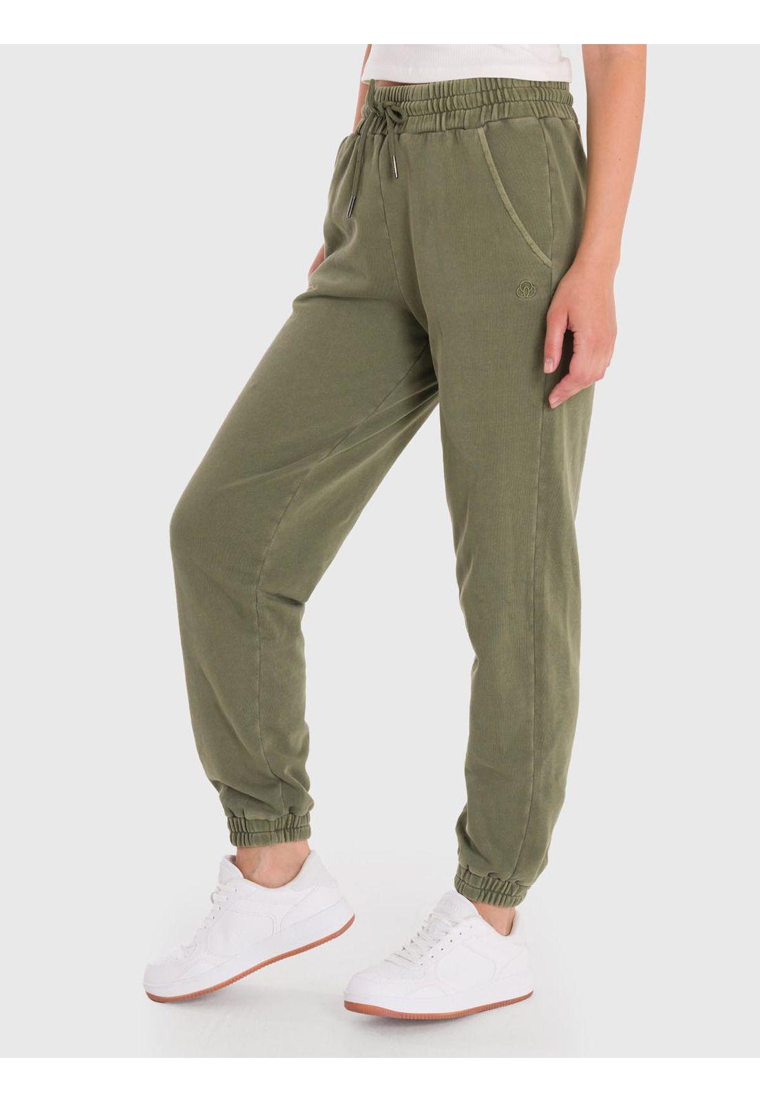 Pantalón Mujer Jogger Mich Verde-1