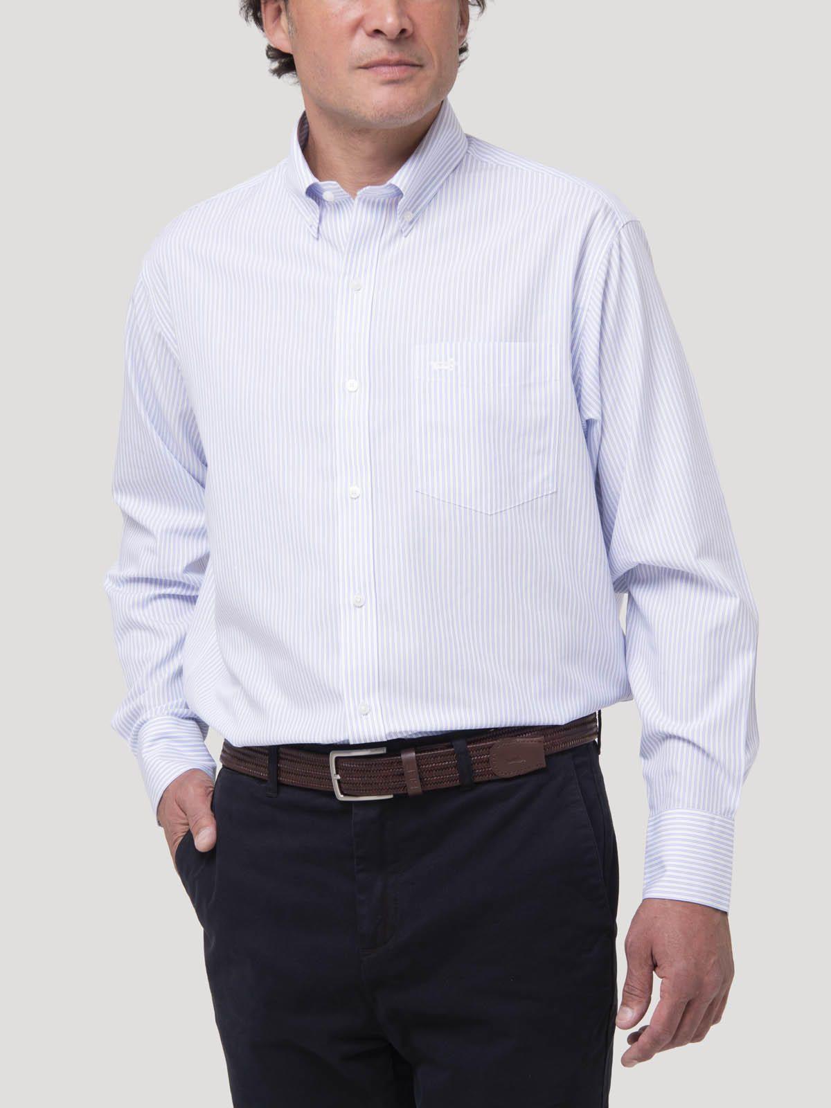 Camisa Cuello Button-Down Hombre Wf Azulino-6