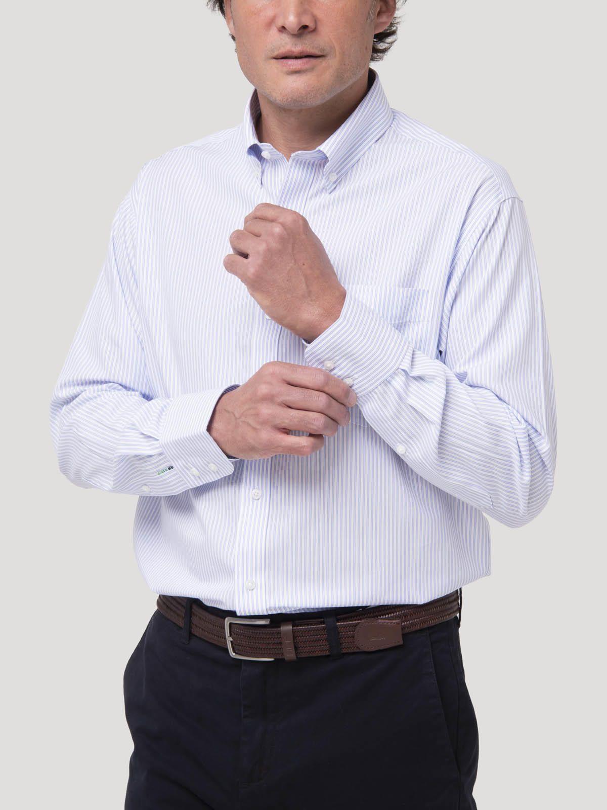 Camisa Cuello Button-Down Hombre Wf Azulino-7