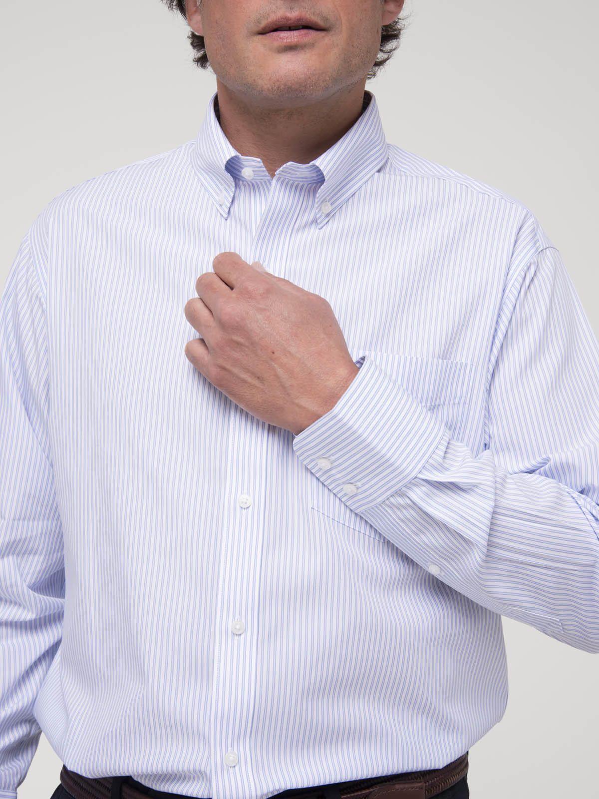 Camisa Cuello Button-Down Hombre Wf Azulino-9