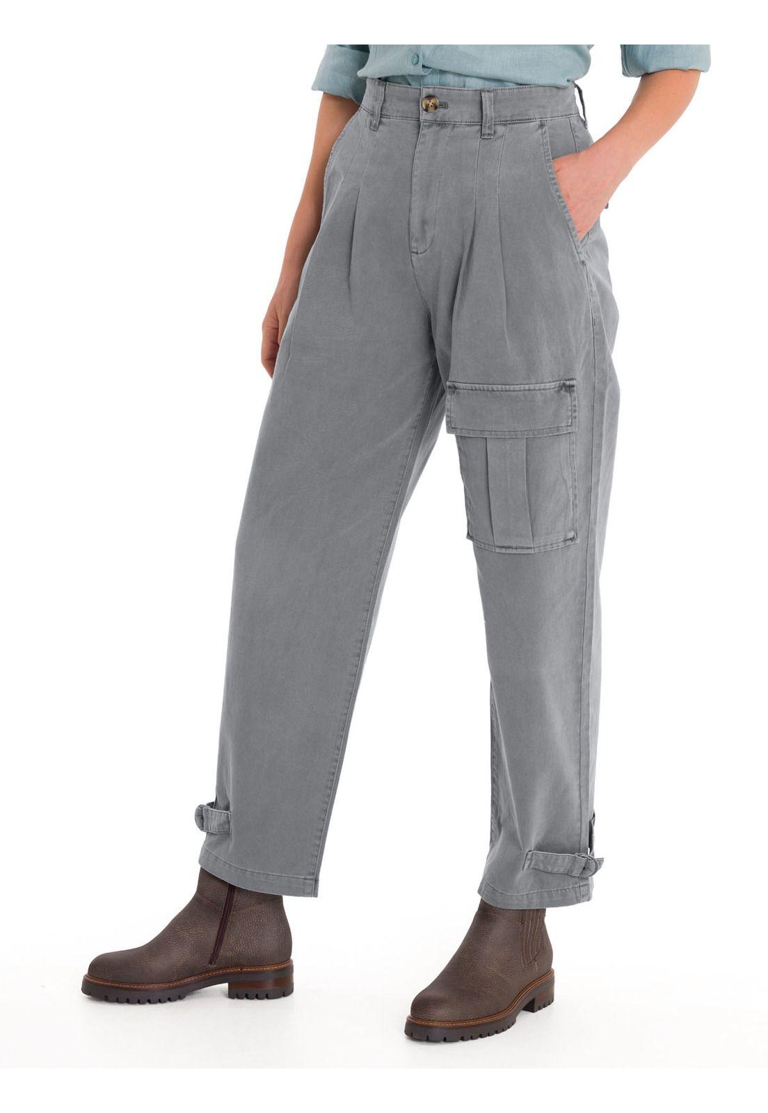 Pantalón Algodón Orgánico Mujer Mavecure Gris-0