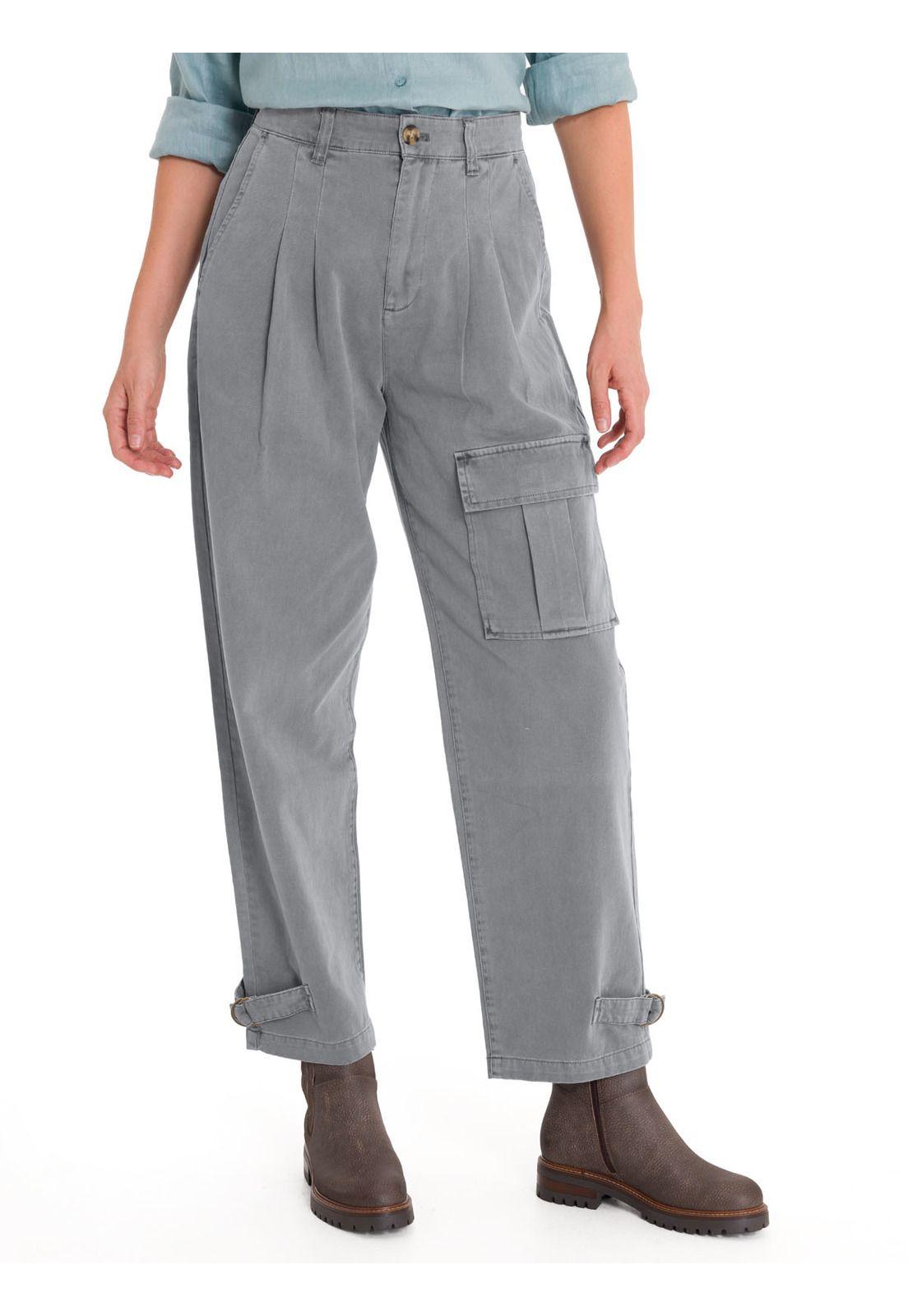 Pantalón Algodón Orgánico Mujer Mavecure Gris-1