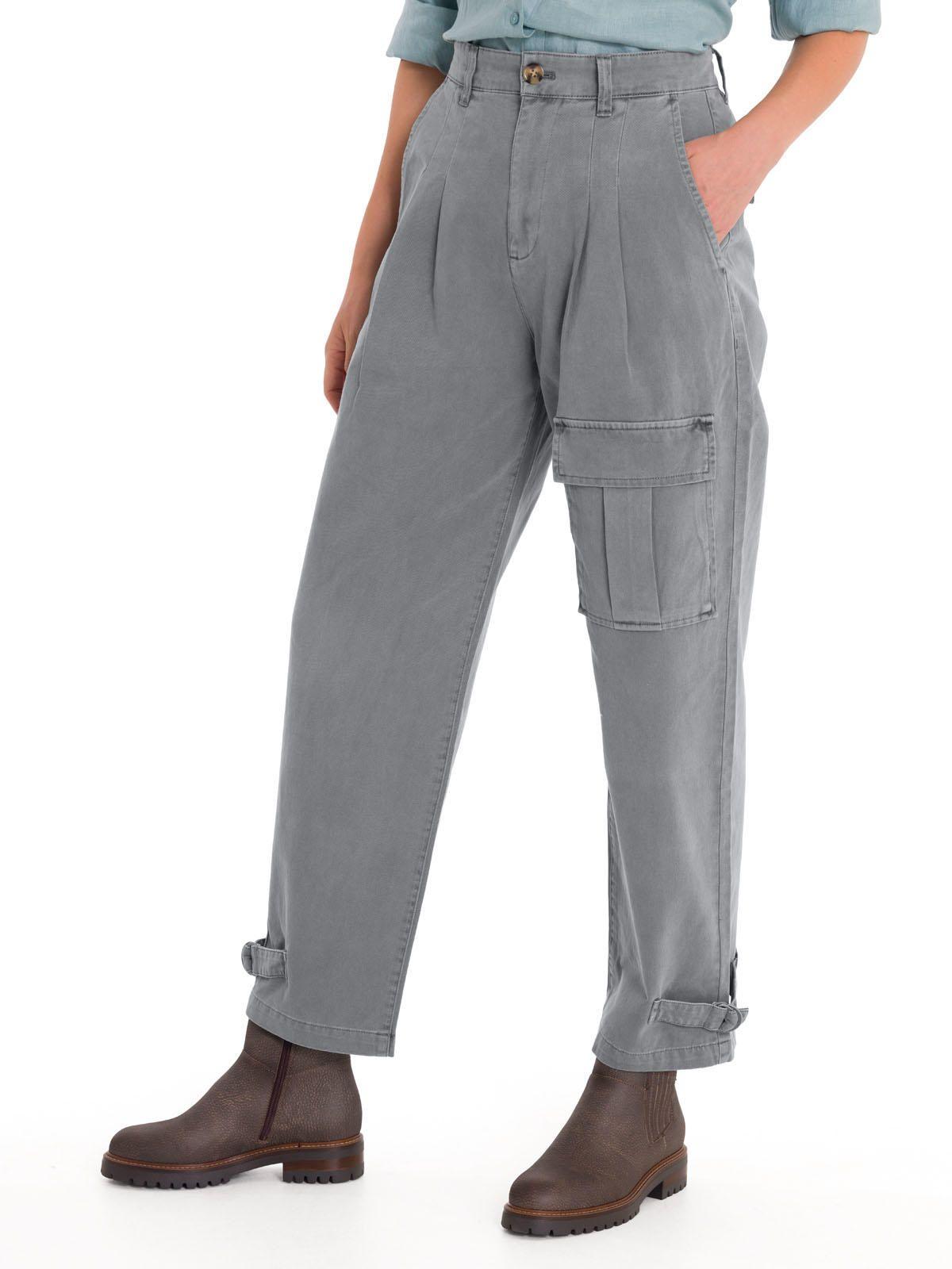 Pantalón Algodón Orgánico Mujer Mavecure Gris-0