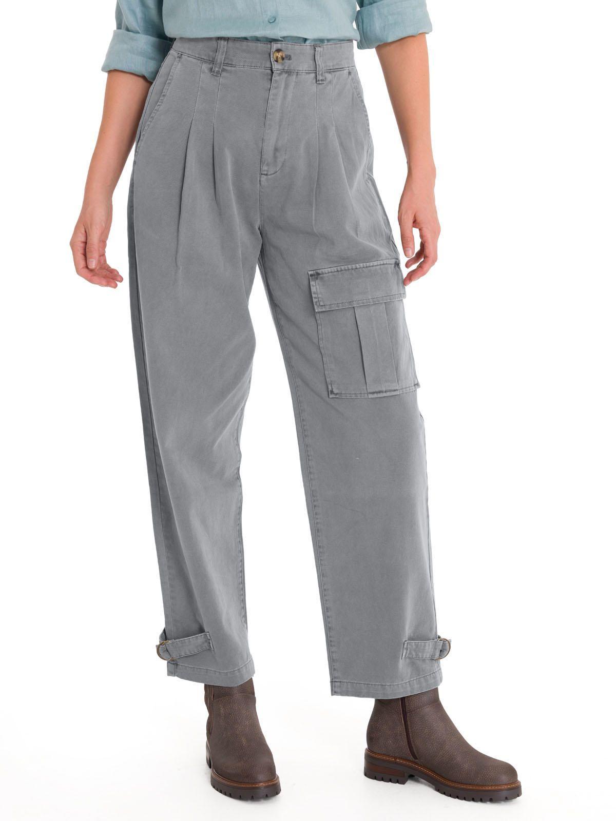 Pantalón Algodón Orgánico Mujer Mavecure Gris-1