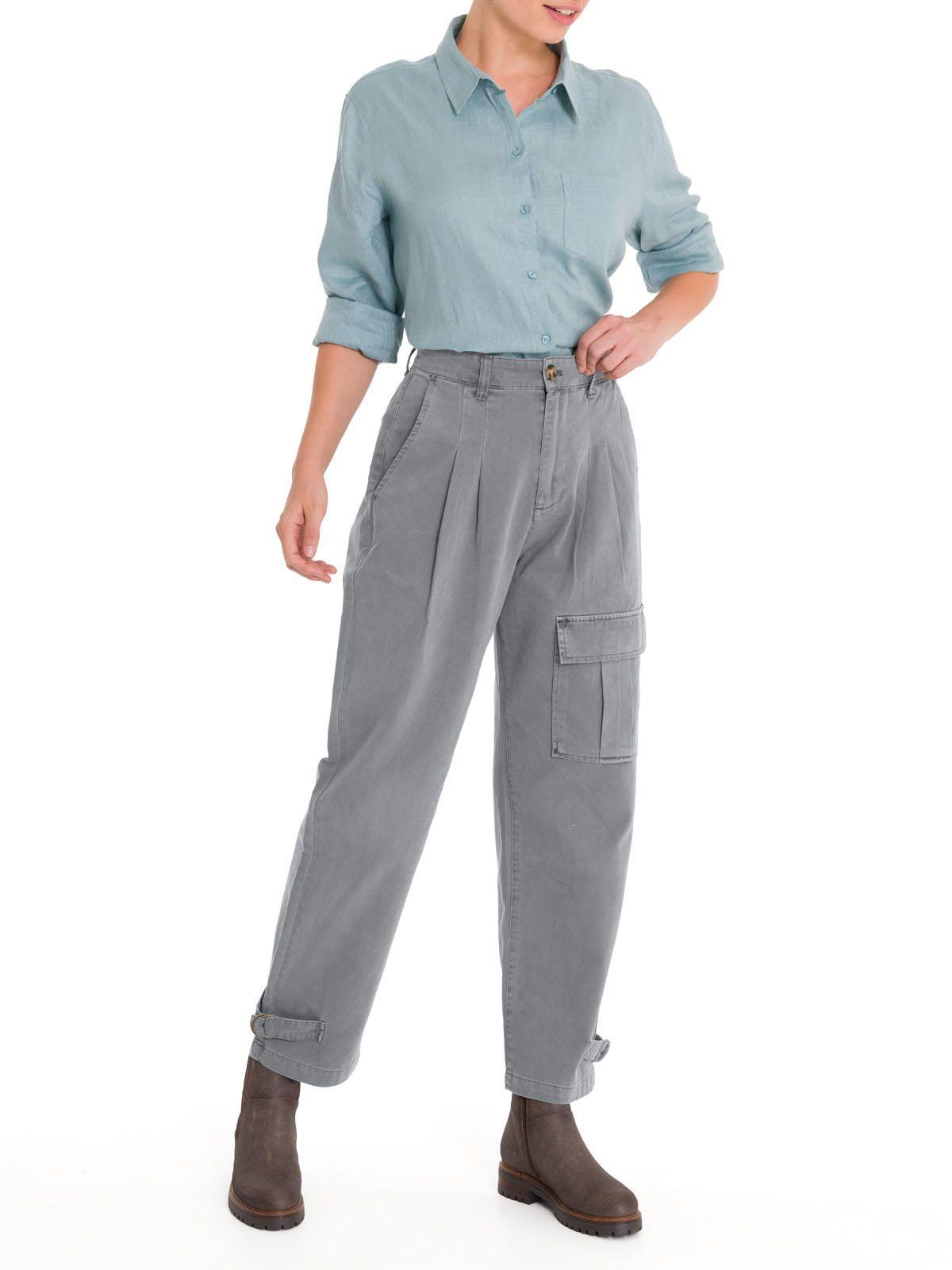 Pantalón Algodón Orgánico Mujer Mavecure Gris-7