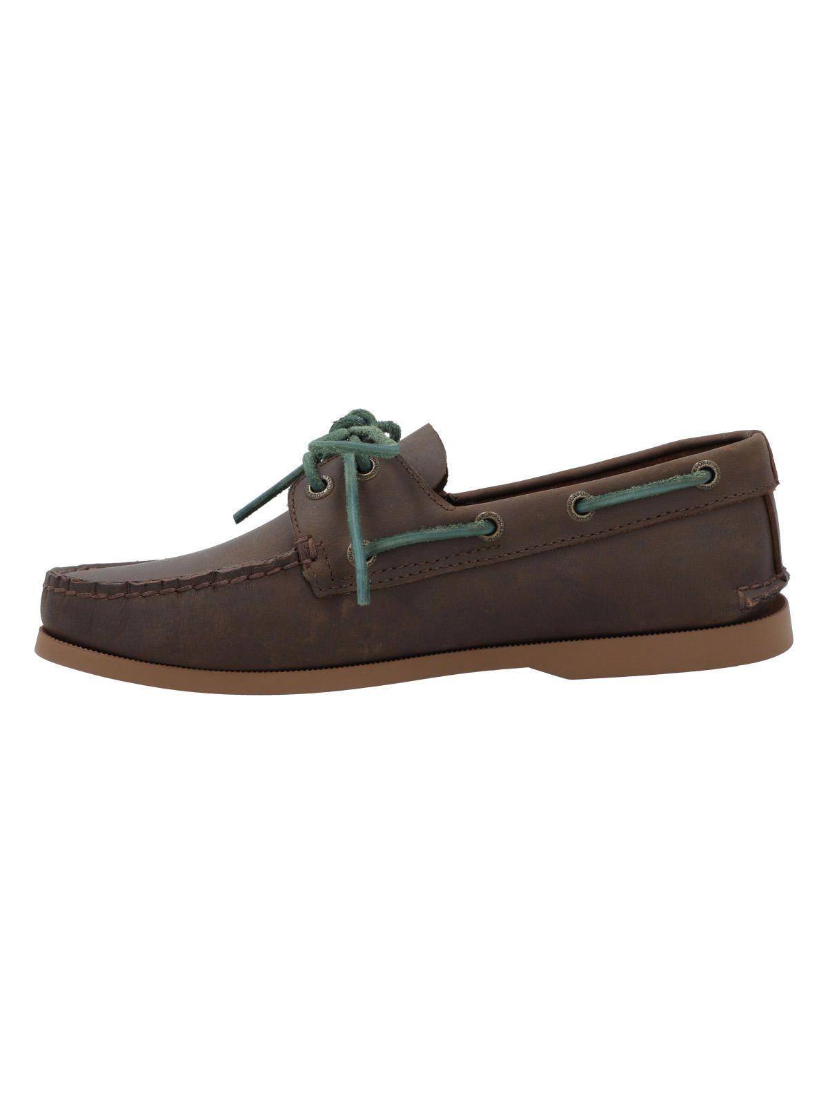 Zapato Cuero Mujer Boat Café Oscuro-5