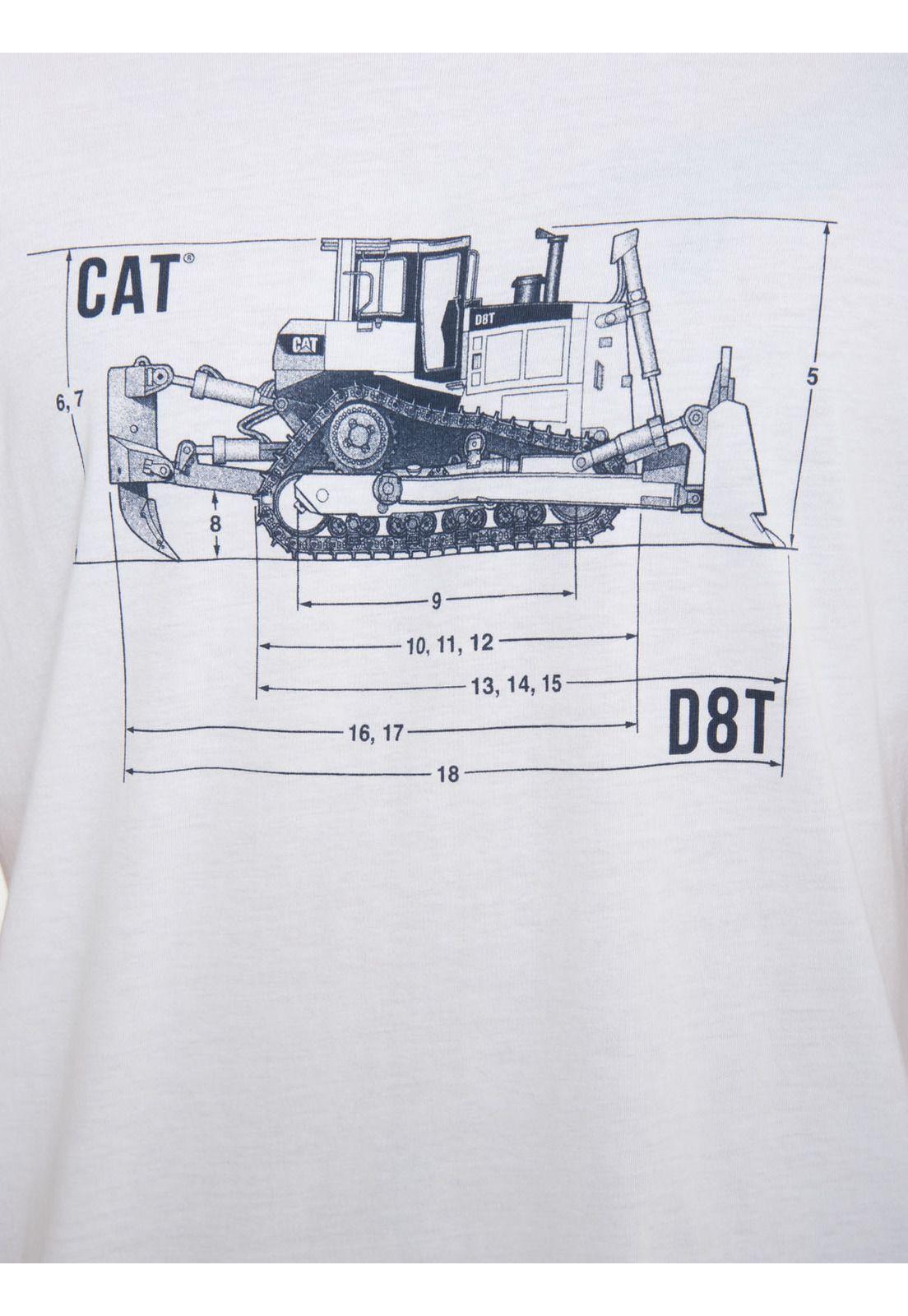 Polera Manga Corta Hombre Blue Print Graphic Blanco-4