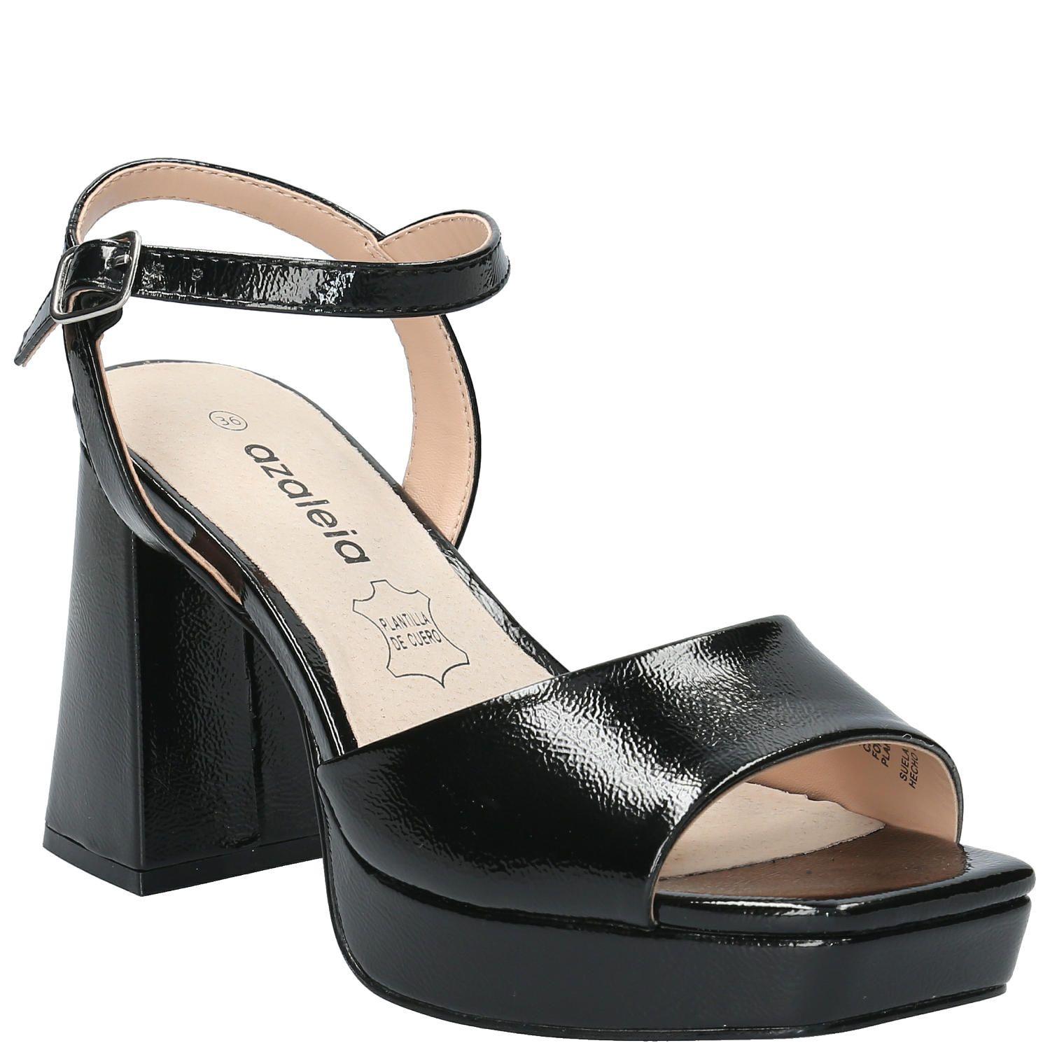 Sandalia Lauren Negro Mujer-0