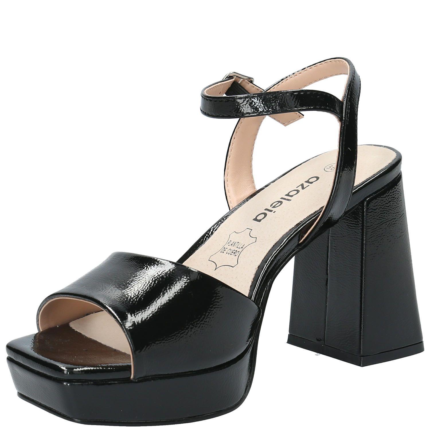 Sandalia Lauren Negro Mujer-4