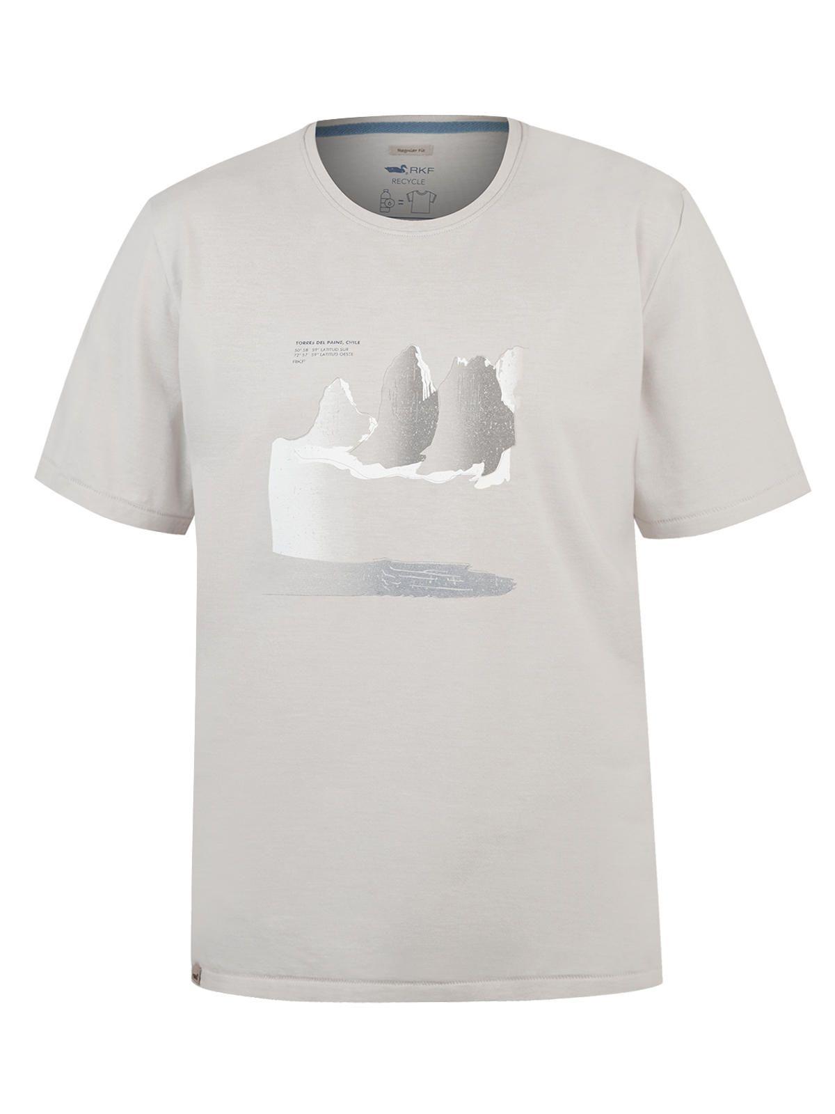 Polera Fibras Recicladas Hombre Places Gris-0