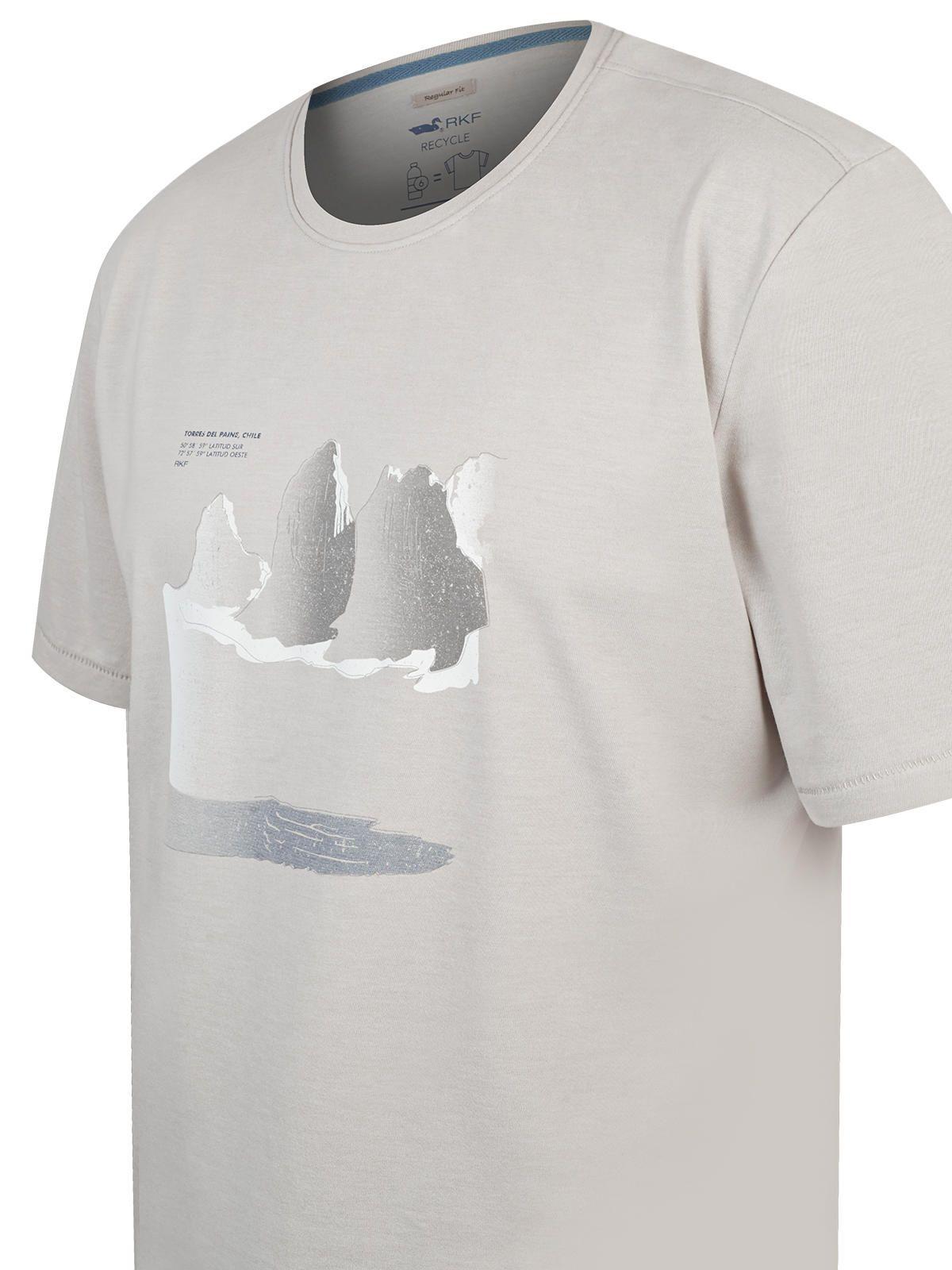 Polera Fibras Recicladas Hombre Places Gris-3