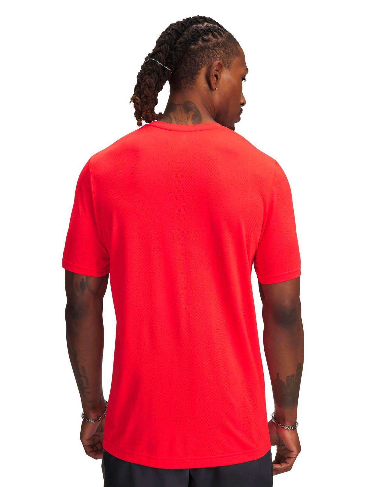 Polera Manga Corta Training para hombre Vanish Seamless rojo -1
