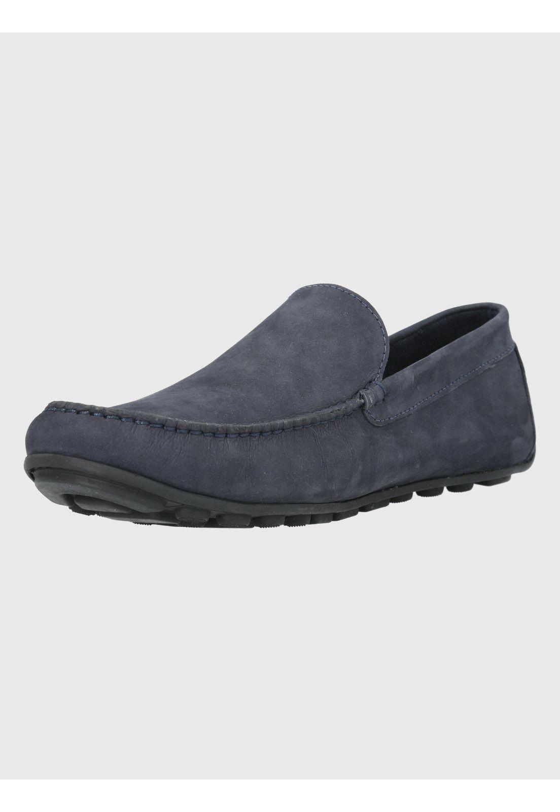 Mocasín Cuero Azul Oscuro Hombre Blumenau -3