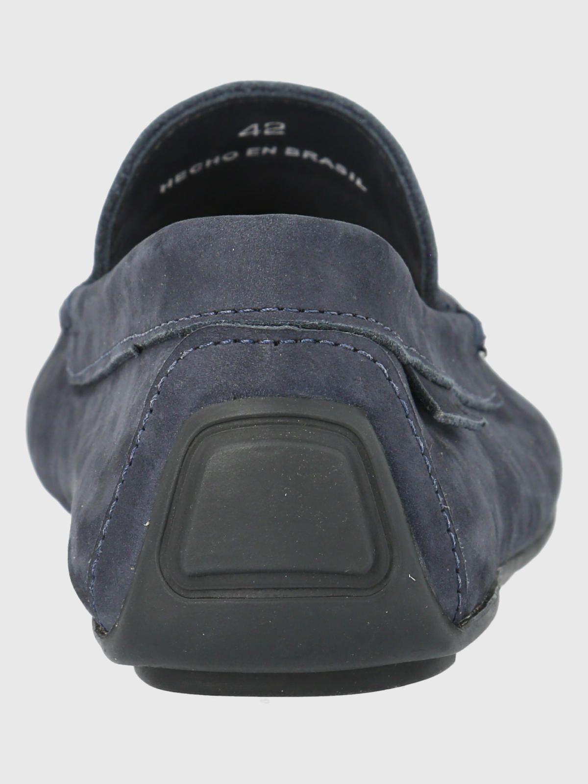 Mocasín Cuero Azul Oscuro Hombre Blumenau -5