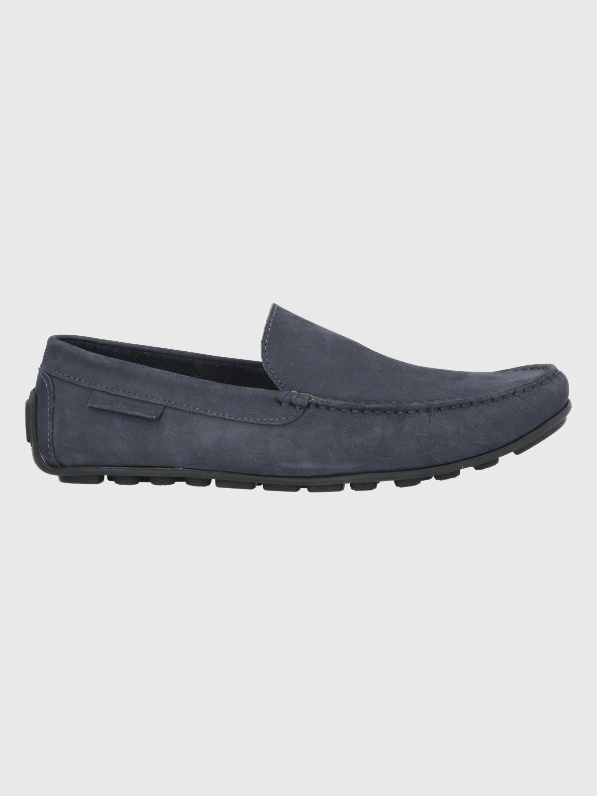Mocasín Cuero Azul Oscuro Hombre Blumenau -1