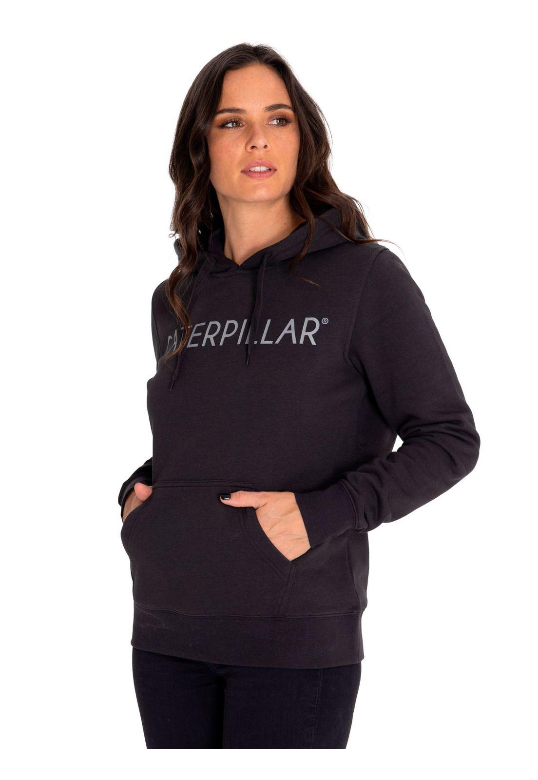Polerón Mujer Fleece Pullover Hoodie Negro-1