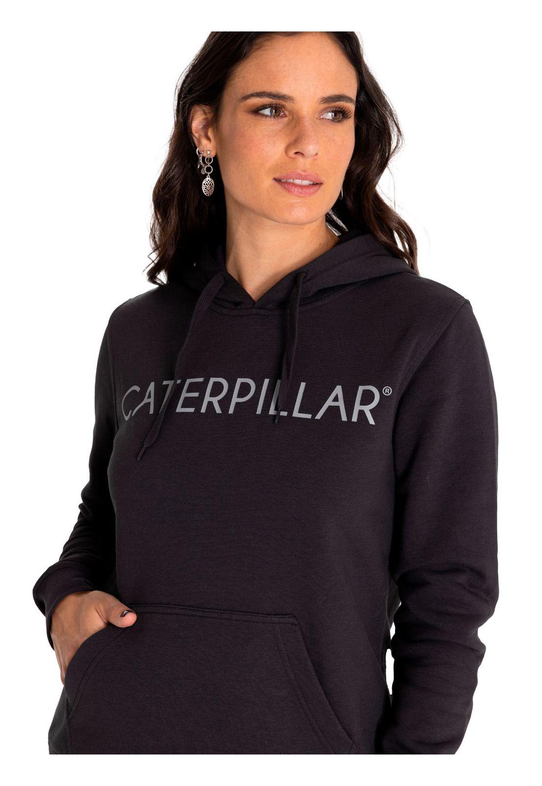 Polerón Mujer Fleece Pullover Hoodie Negro-4