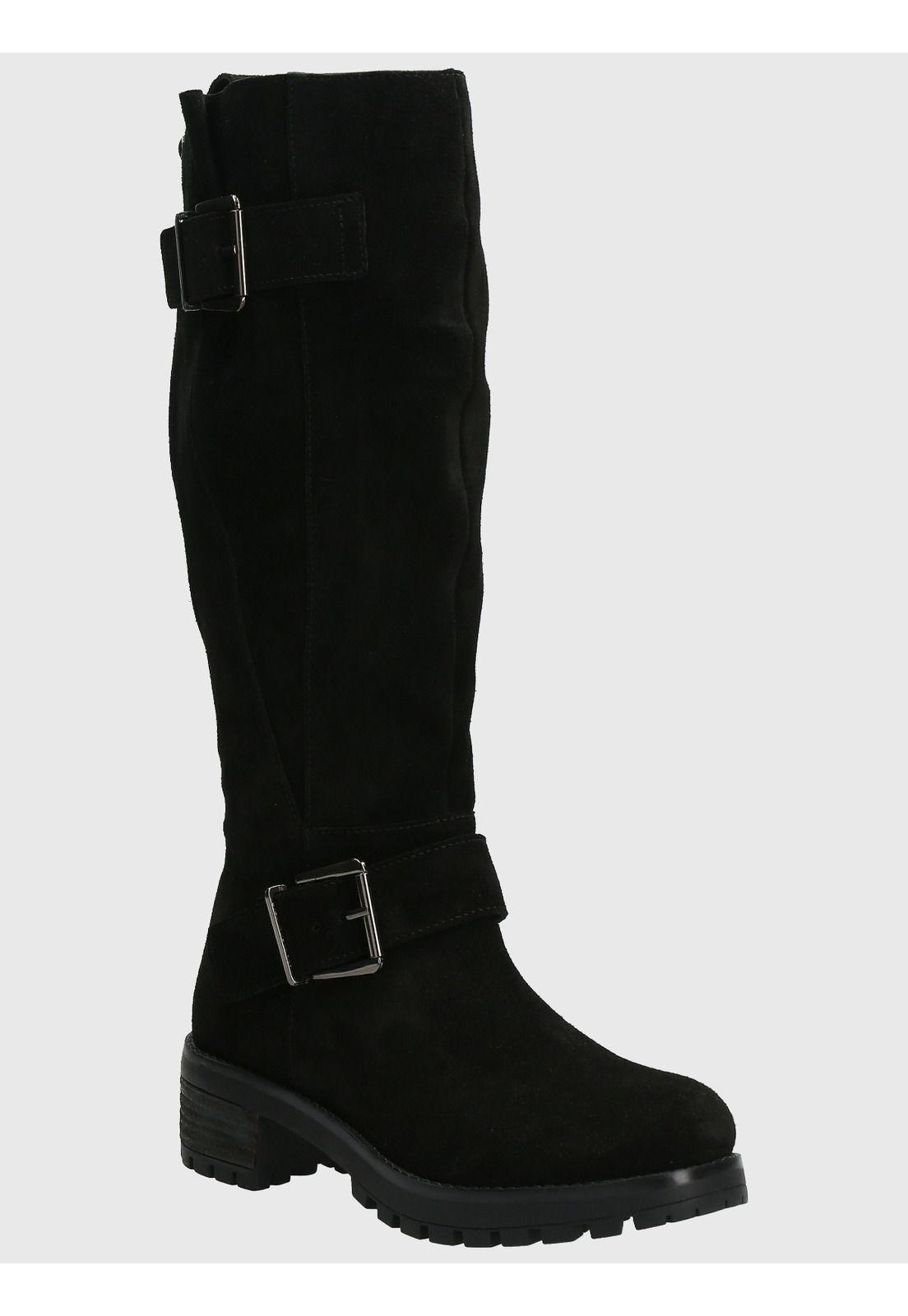 Bota Cuero Mujer Ester Negro-0