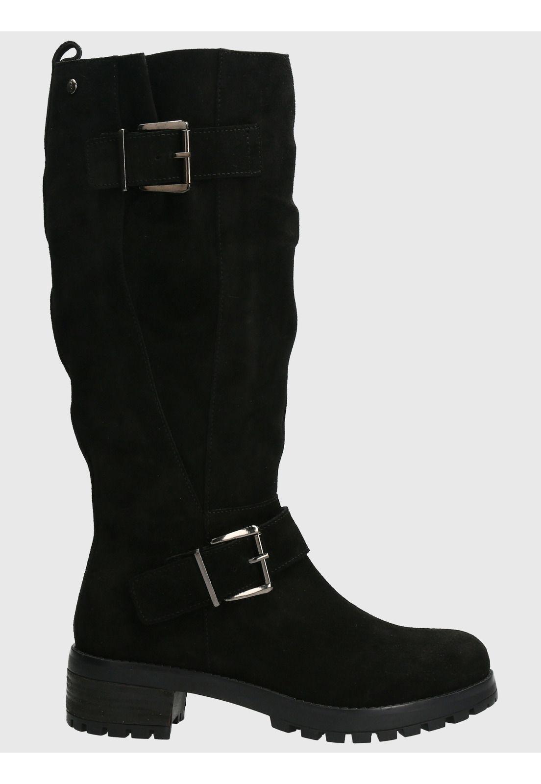 Bota Cuero Mujer Ester Negro-1