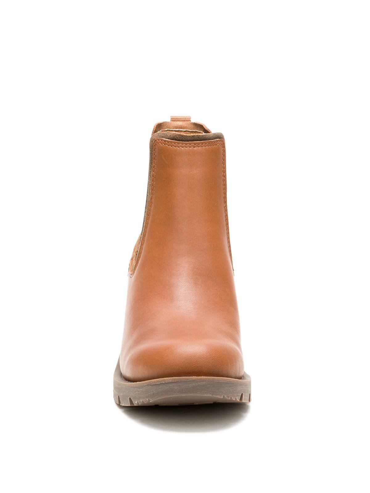 Botin Cuero Mujer Rewrite Chelsea Café Claro-4