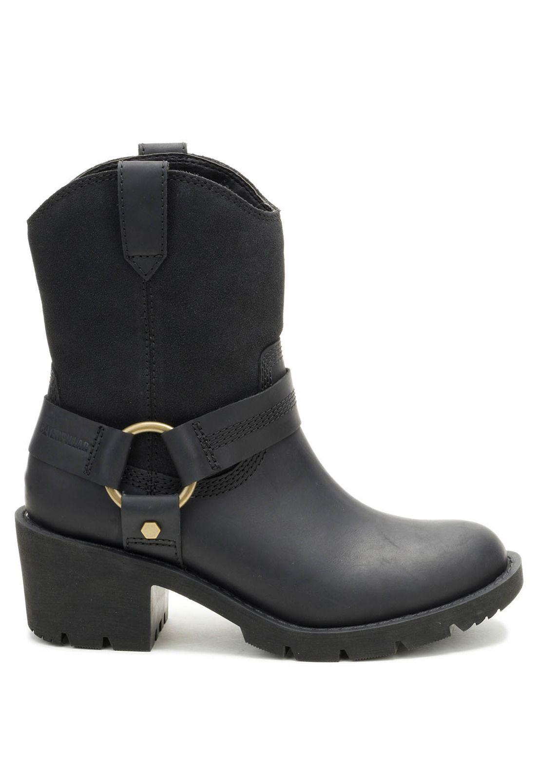 Bota Cuero Rewrite Harness Mujer Negra-1