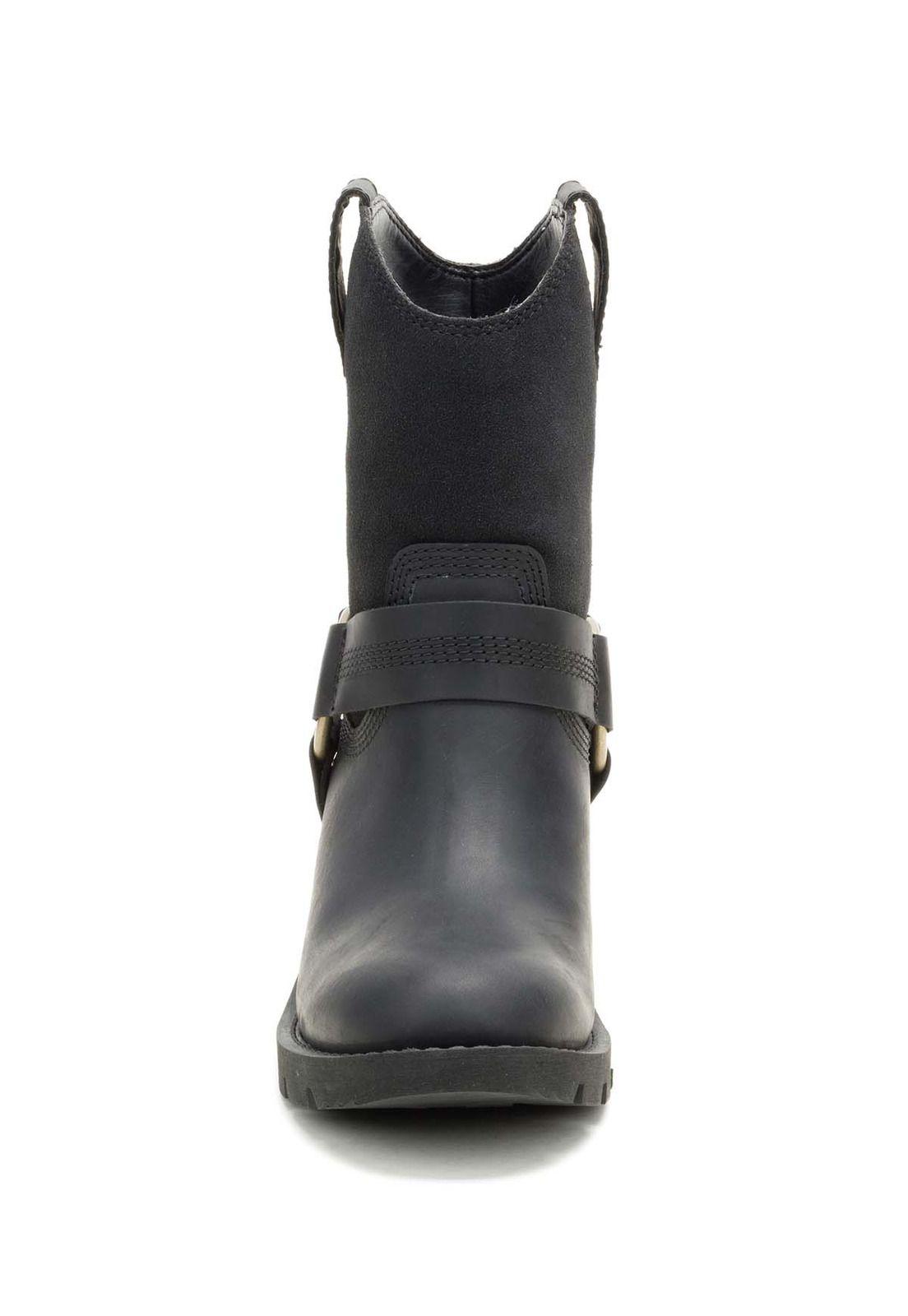 Bota Cuero Rewrite Harness Mujer Negra-4