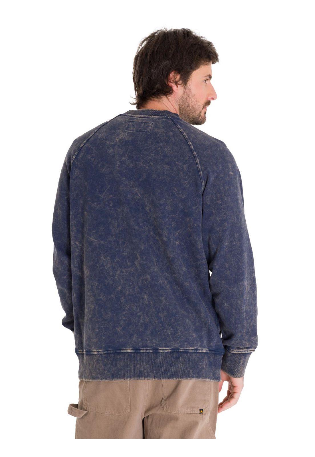Polerón Premium Wash Crew Neck Hombre Azul Marino-3
