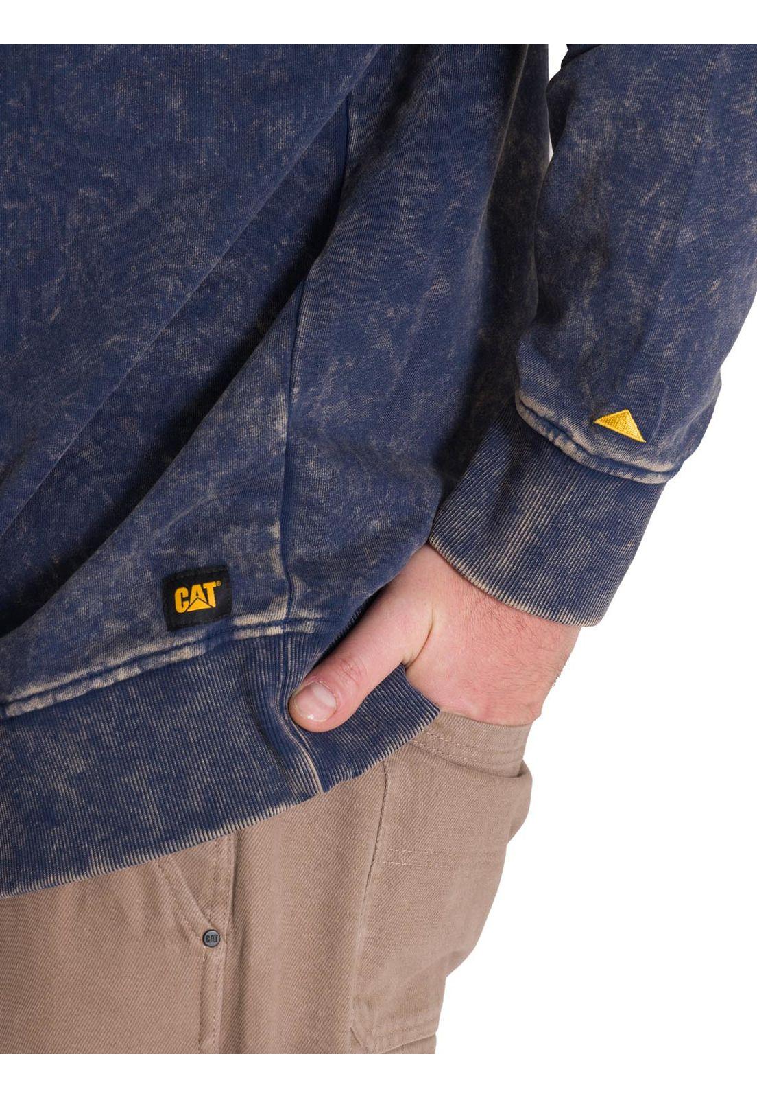Polerón Premium Wash Crew Neck Hombre Azul Marino-4