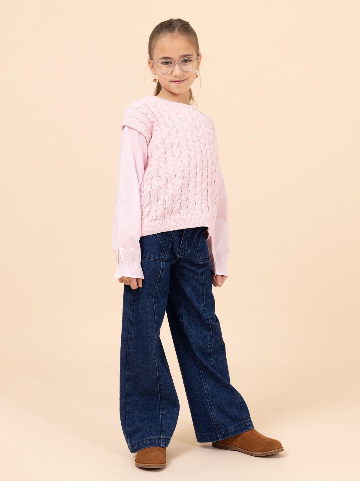 Chaleco Niña Fiore Rosado-1