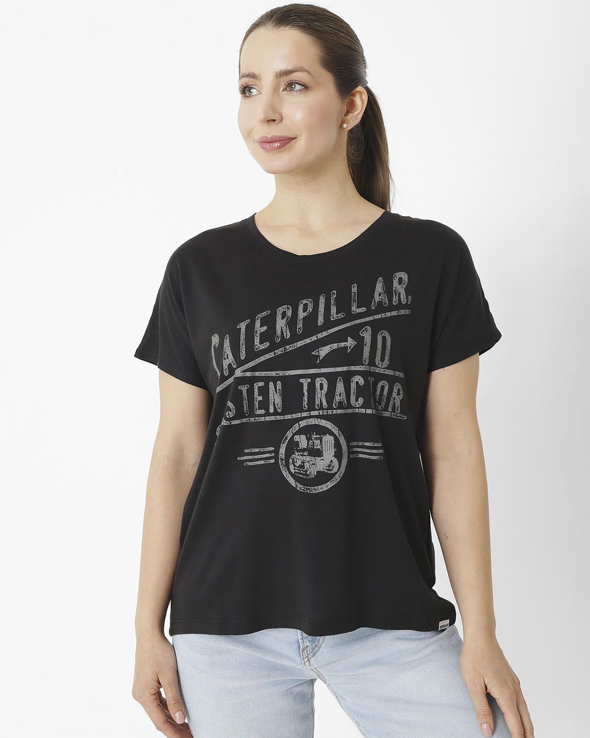 Polera M/C W Slouchy Dolman Tee Negro Mujer-0