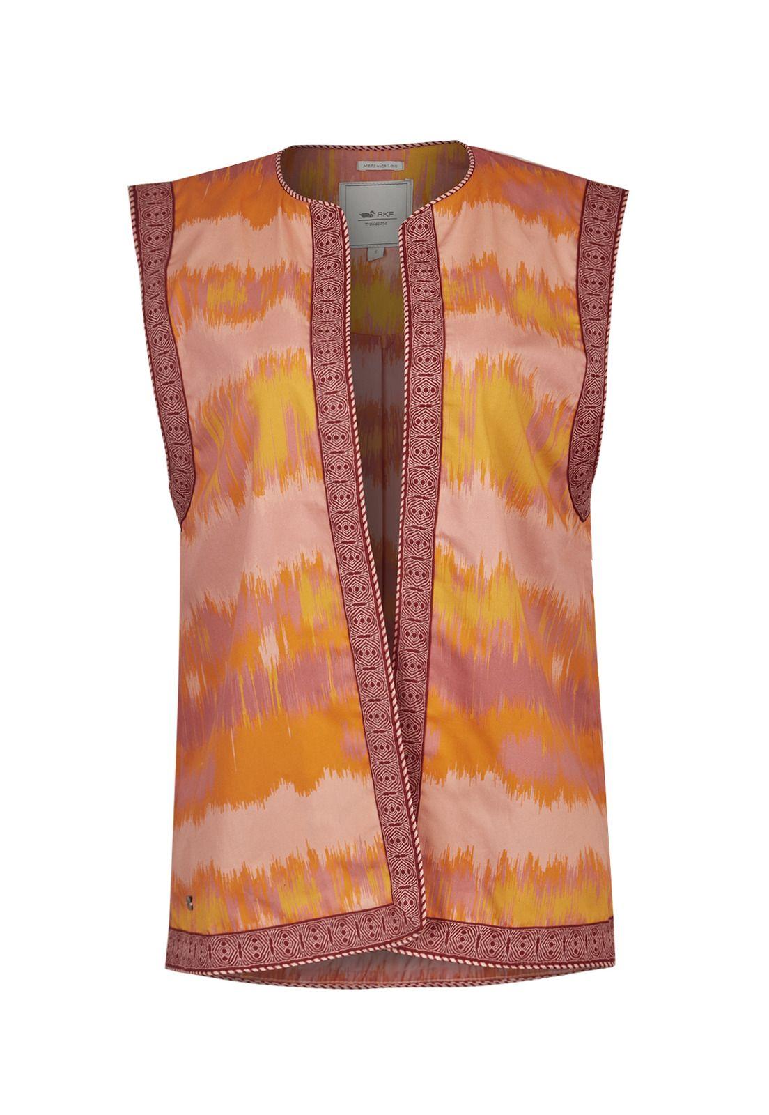 Chaqueta Algodón Orgánico Naranja Delfi Mujer -0