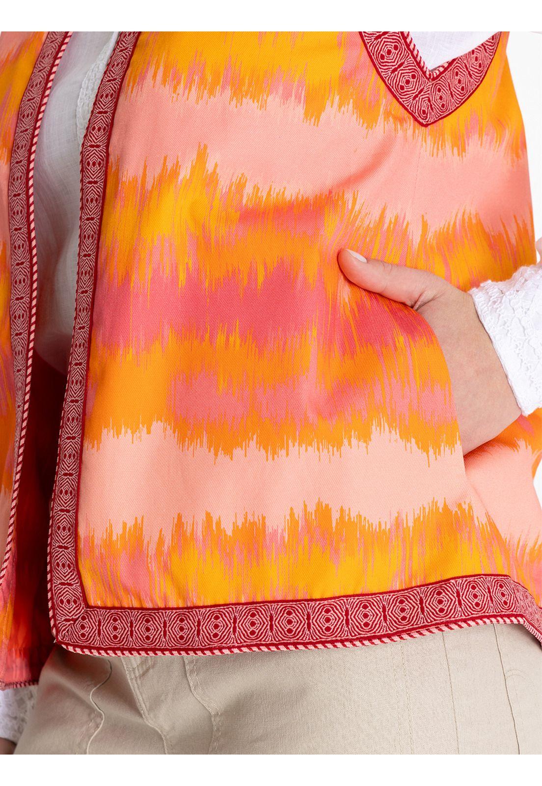 Chaqueta Algodón Orgánico Naranja Delfi Mujer -8